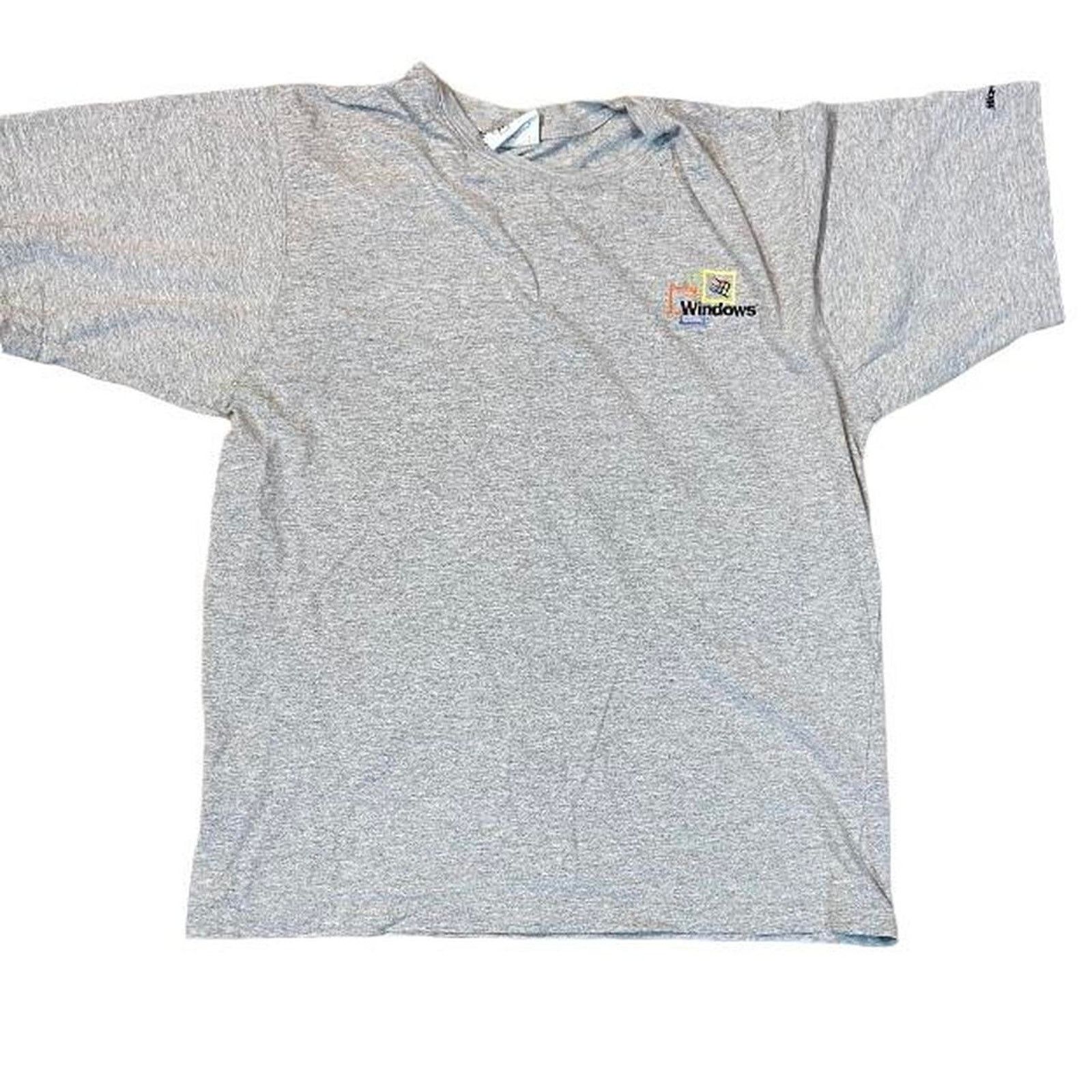 Hanes 90s windows grey embroidered computer Size US XL / EU 56 / 4 - 1 Thumbnail