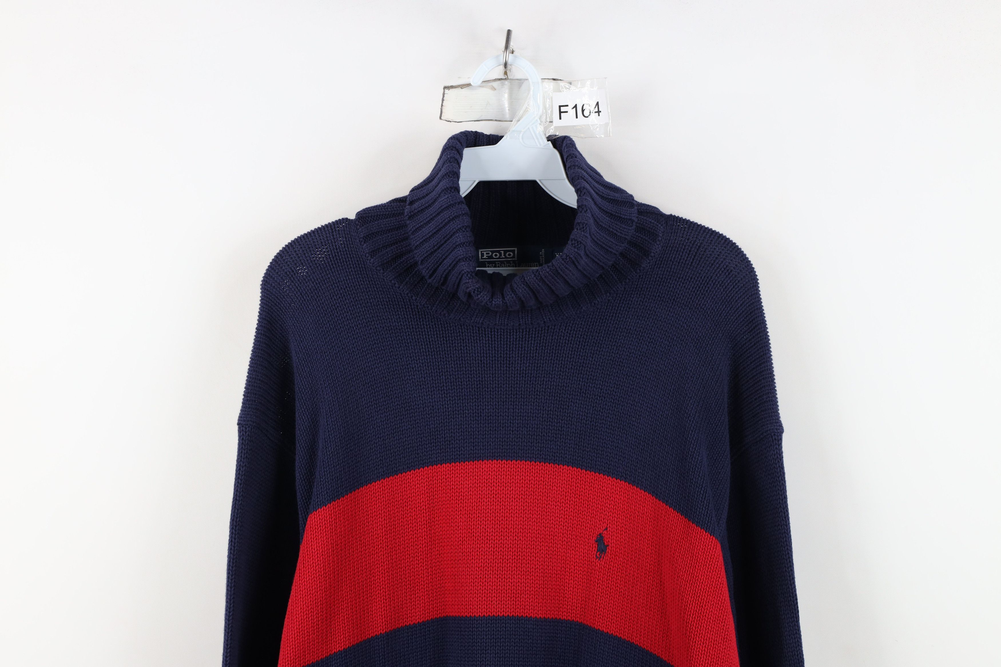 Ralph Lauren Vintage 90s Ralph Lauren Cotton Knit Turtleneck Sweater Size US XL / EU 56 / 4 - 2 Thumbnail