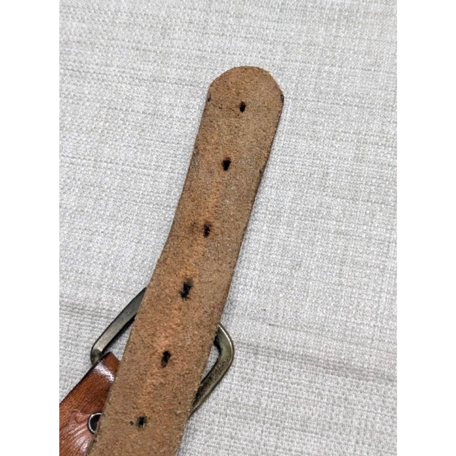 Vintage VINTAGE USA made TOOLED brown belt 38 cowhide leather WESTERN handcrafted Size 38 - 5 Thumbnail