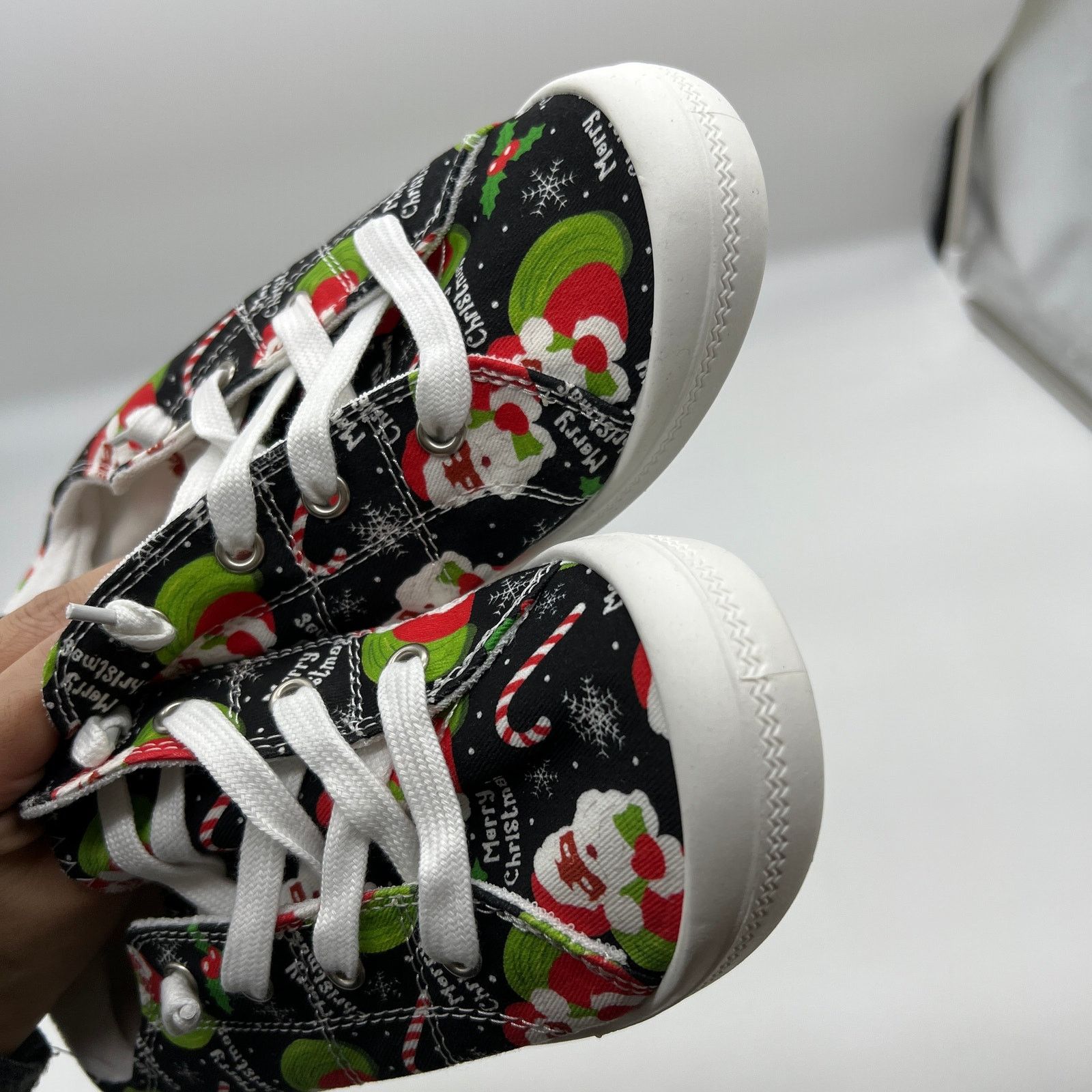 Other Women's Christmas Santa Shoes Lace Up Fashion Canvas Size US 9 / IT 39 - 6 Thumbnail