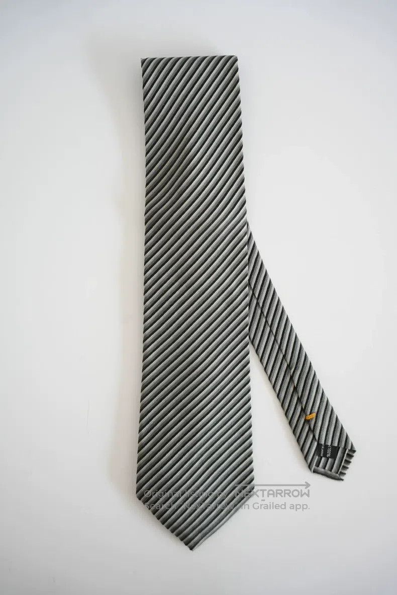 Yohji Yamamoto Yohji Yamamoto Black, white, and gray diagonal striped sil Size ONE SIZE - 1 Thumbnail