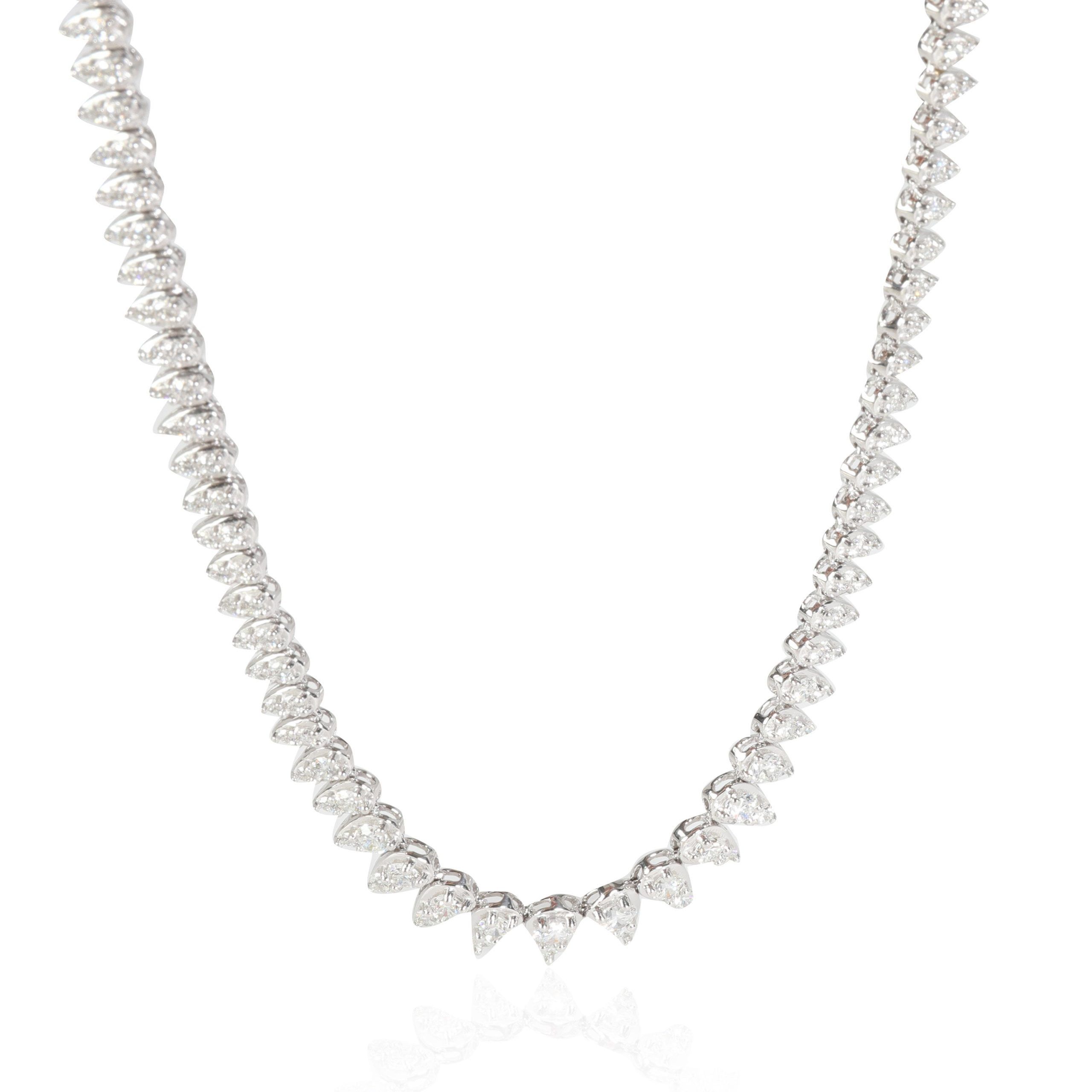 image of Tiffany Co Diamond Necklace In 950 Platinum 5 Ctw in Silver, Women's