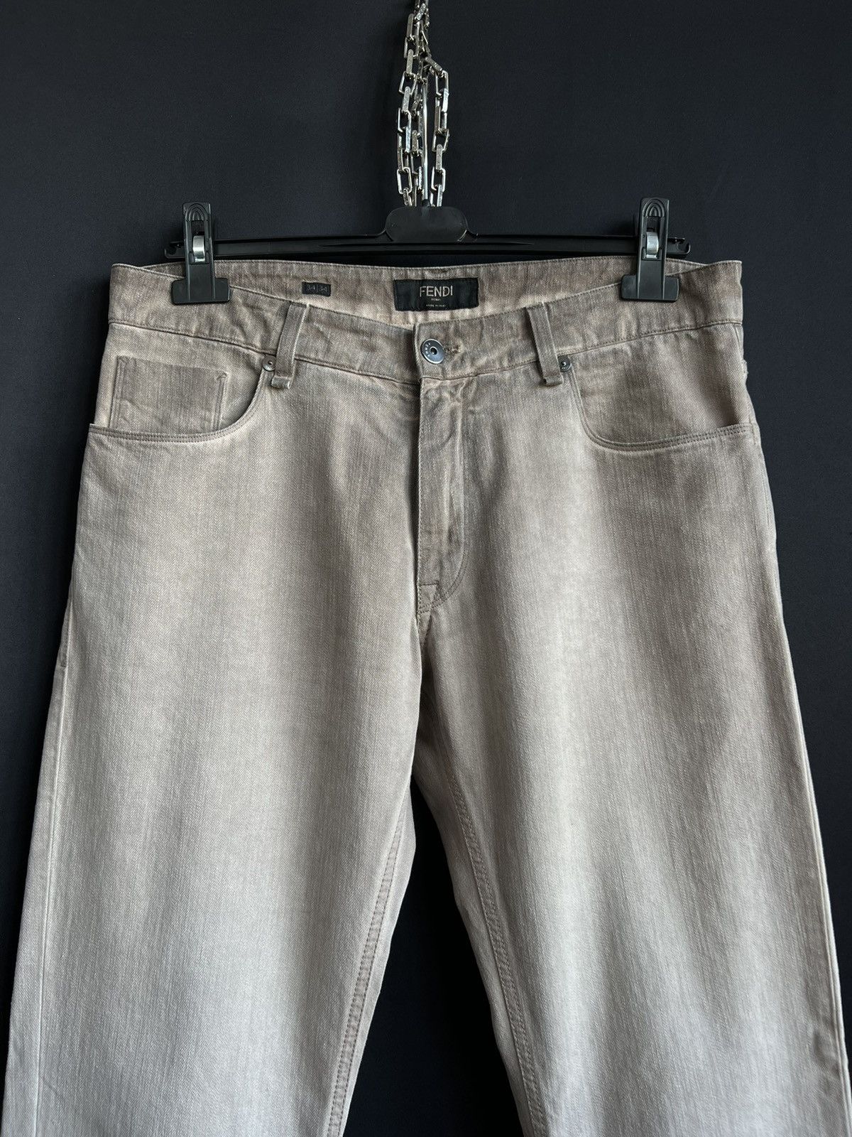 Fendi FENDI Jeans Pants Beige Size 34/34 Size US 34 / EU 50 - 2 Thumbnail