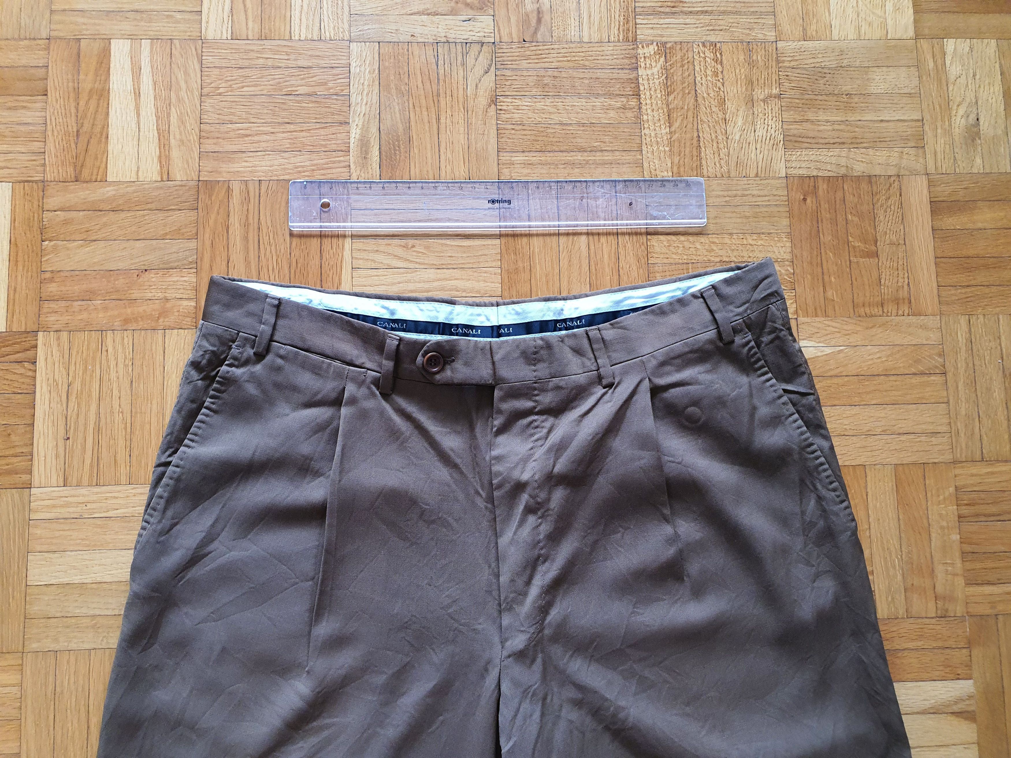 Canali Vintage Pants Trousers - Light, Pleated - Sz EU IT 52, W36 Size 36S - 3 Thumbnail