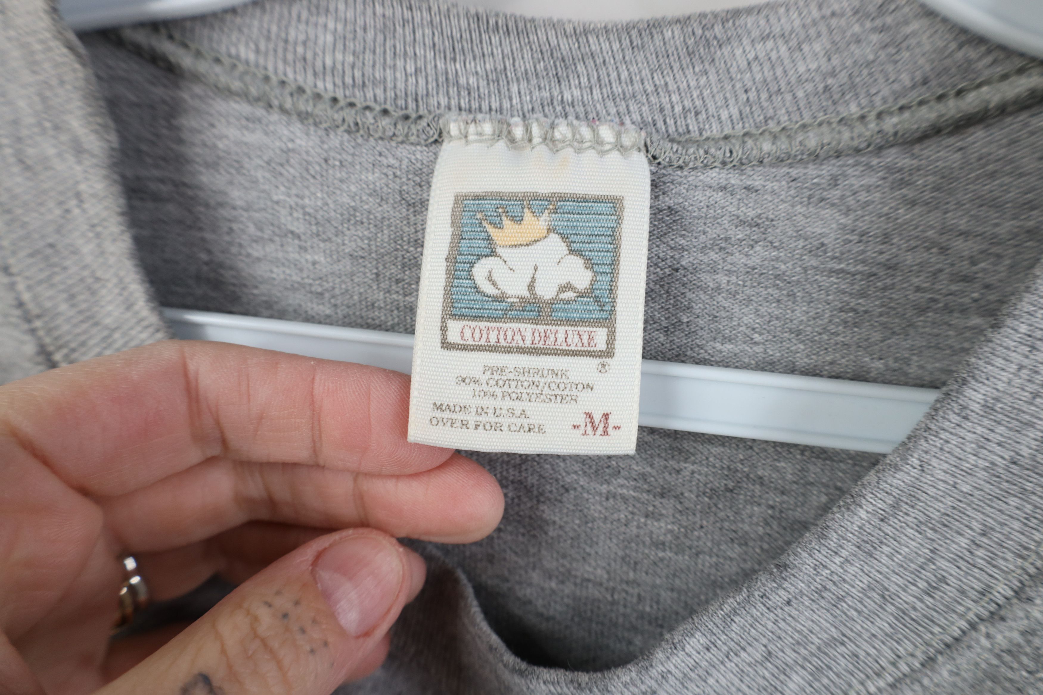 Vintage Vintage 90s Block M University of Michigan Knit T-Shirt USA Size US M / EU 48-50 / 2 - 7 Thumbnail