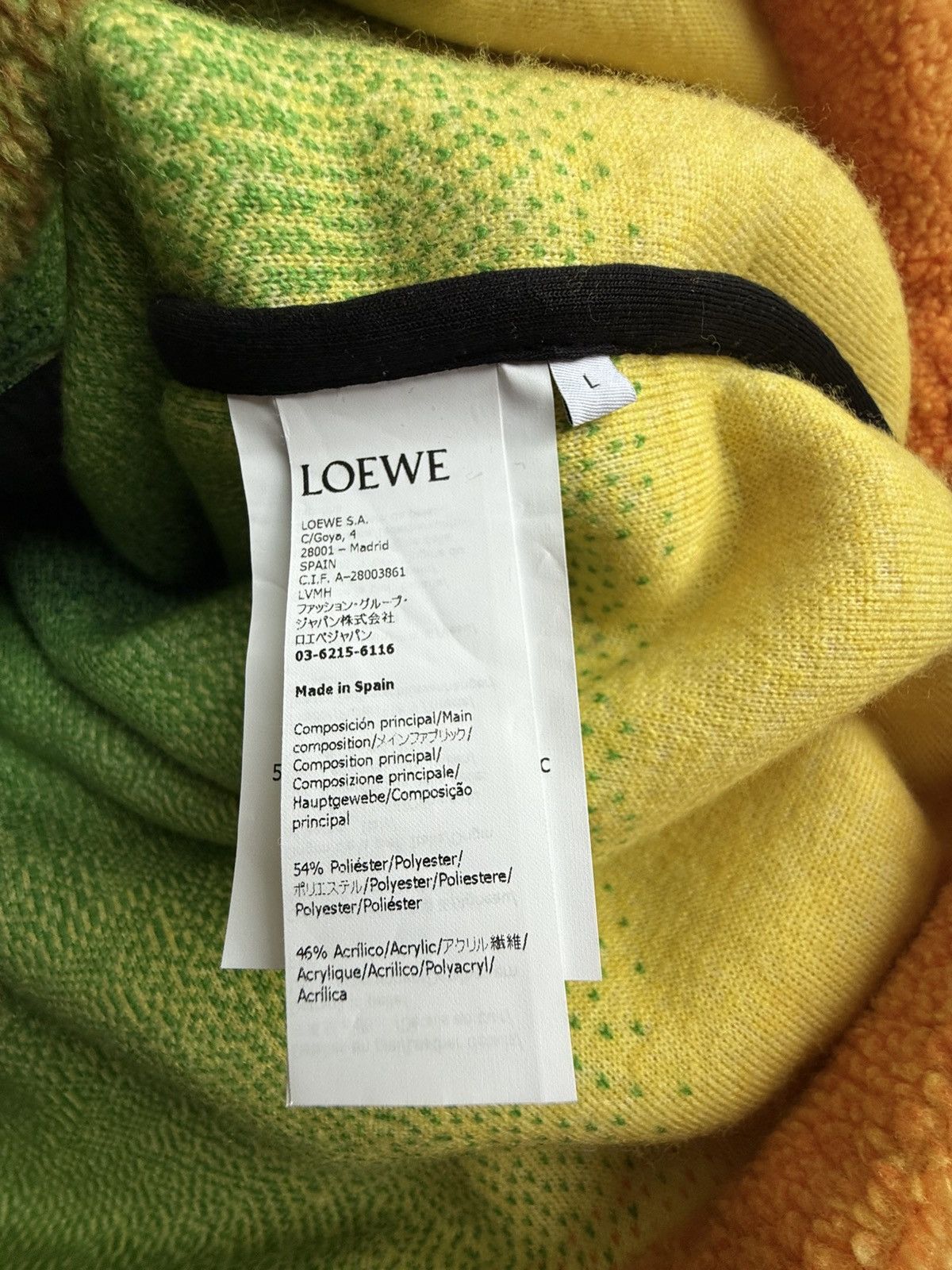 Loewe $2.5k 🤑 Loewe gradient Rainbow fleece leather detail jacket Size US L / EU 52-54 / 3 - 24 Thumbnail