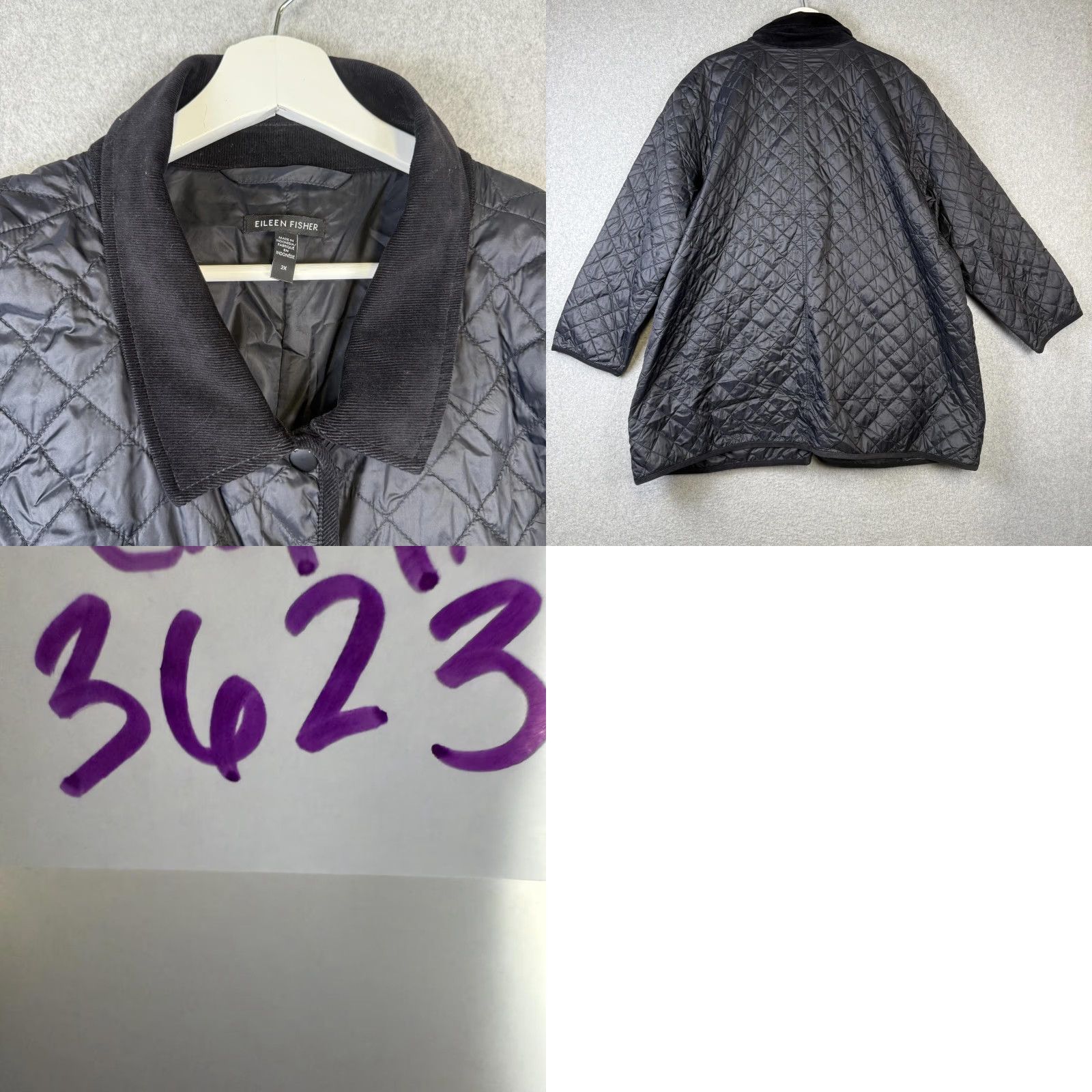 Eileen Fisher Eileen Fisher Jacket Women 2X Plus Black Quilted Button Down Coat Pockets Mens? Size XXL / US 16-18 / IT 52-54 - 8 Thumbnail