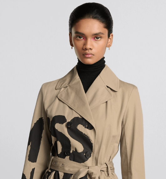 Dior o1w1db11225 457M15 Trench Coat in Beige/Black Size S / US 4 / IT 40 - 6 Thumbnail