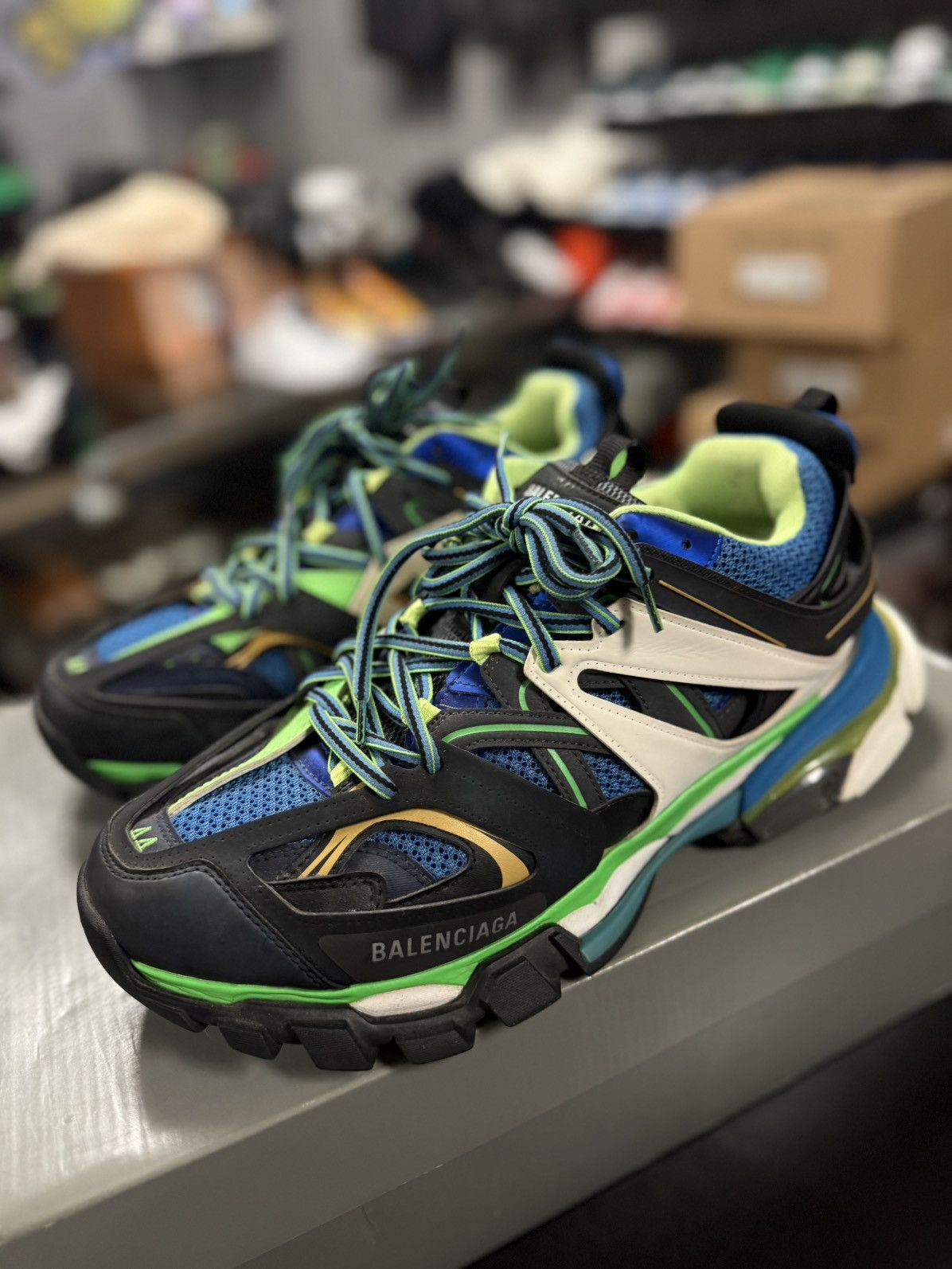 Balenciaga Balenciaga Track Green Blue Size 11US/44EU/10UK Size US 11 / EU 44 - 6 Thumbnail
