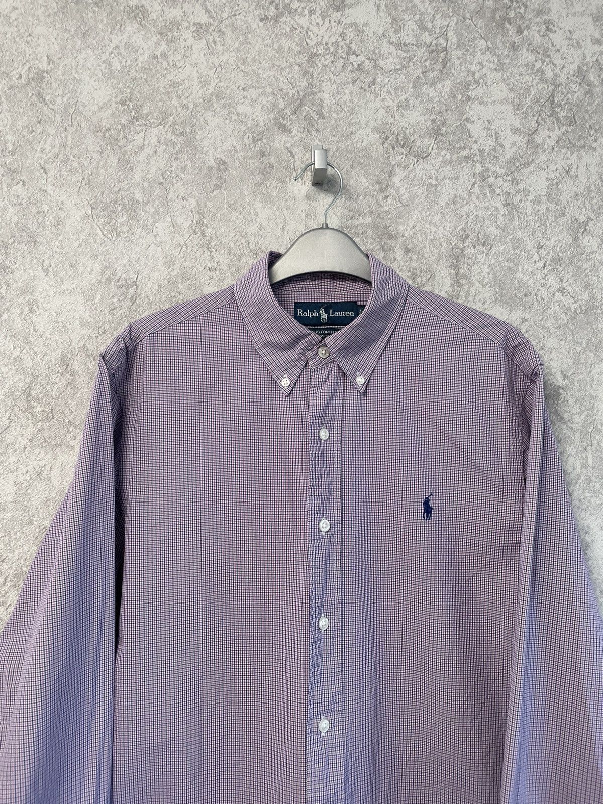 Polo Ralph Lauren Vintage Polo Ralph Lauren Purple Checkered Long Sleeve Shirt Size US M / EU 48-50 / 2 - 2 Thumbnail