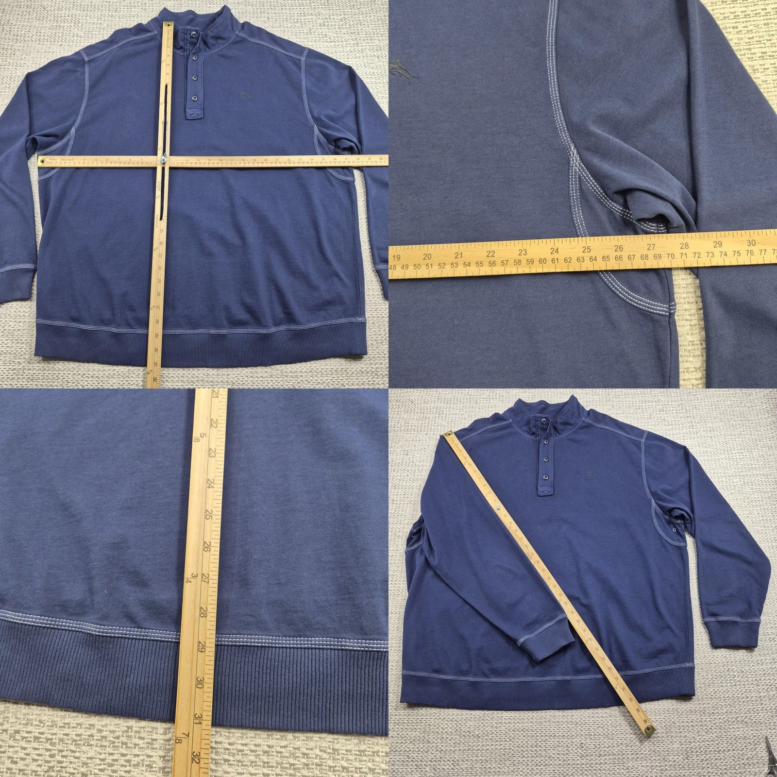 Tommy Bahama Tommy Bahama Shirt Mens 2XL Blue Pro Leisure Sweatshirt Henley Relax Long Sleeve Size US XXL / EU 58 / 5 - 9 Thumbnail