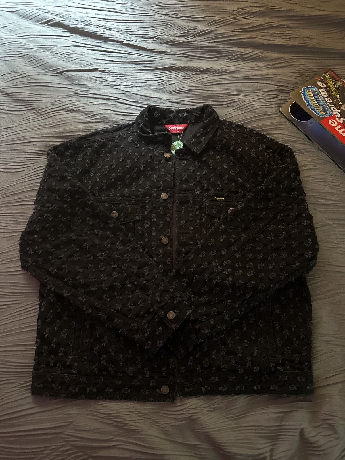 Supreme Supreme Hole Punch Black Denim Trucker Jacket - RARE | Grailed 