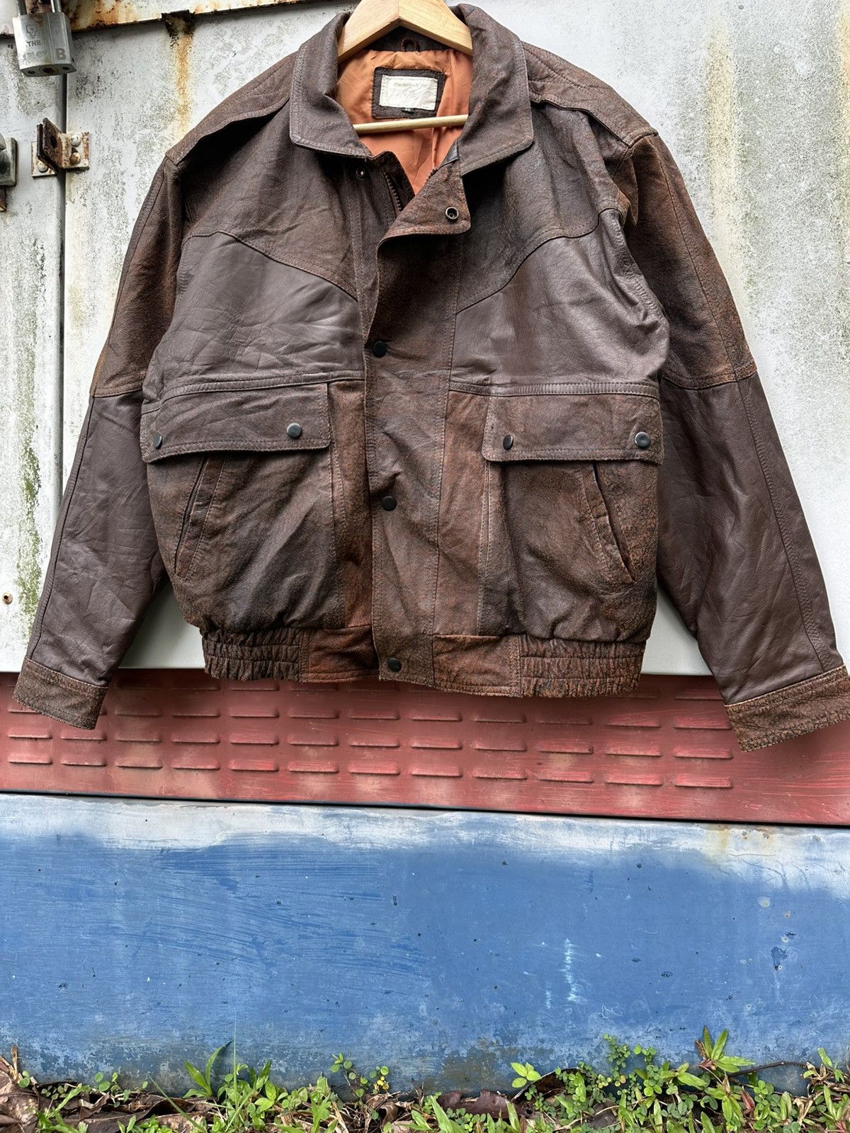 Vintage 🪖Vintage Aviator Leather Bomber Jacket Size US L / EU 52-54 / 3 - 5 Thumbnail
