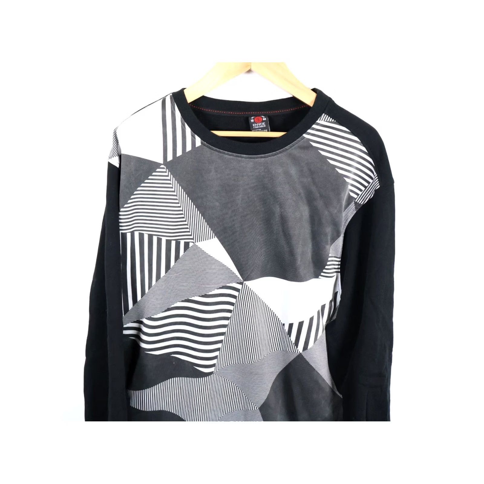 Enyce VINTAGE enyce Geometric Pattern Sweatshirt Men's 5XL Black Gray Crewneck VTG Y2K Size US XXL / EU 58 / 5 - 4 Thumbnail