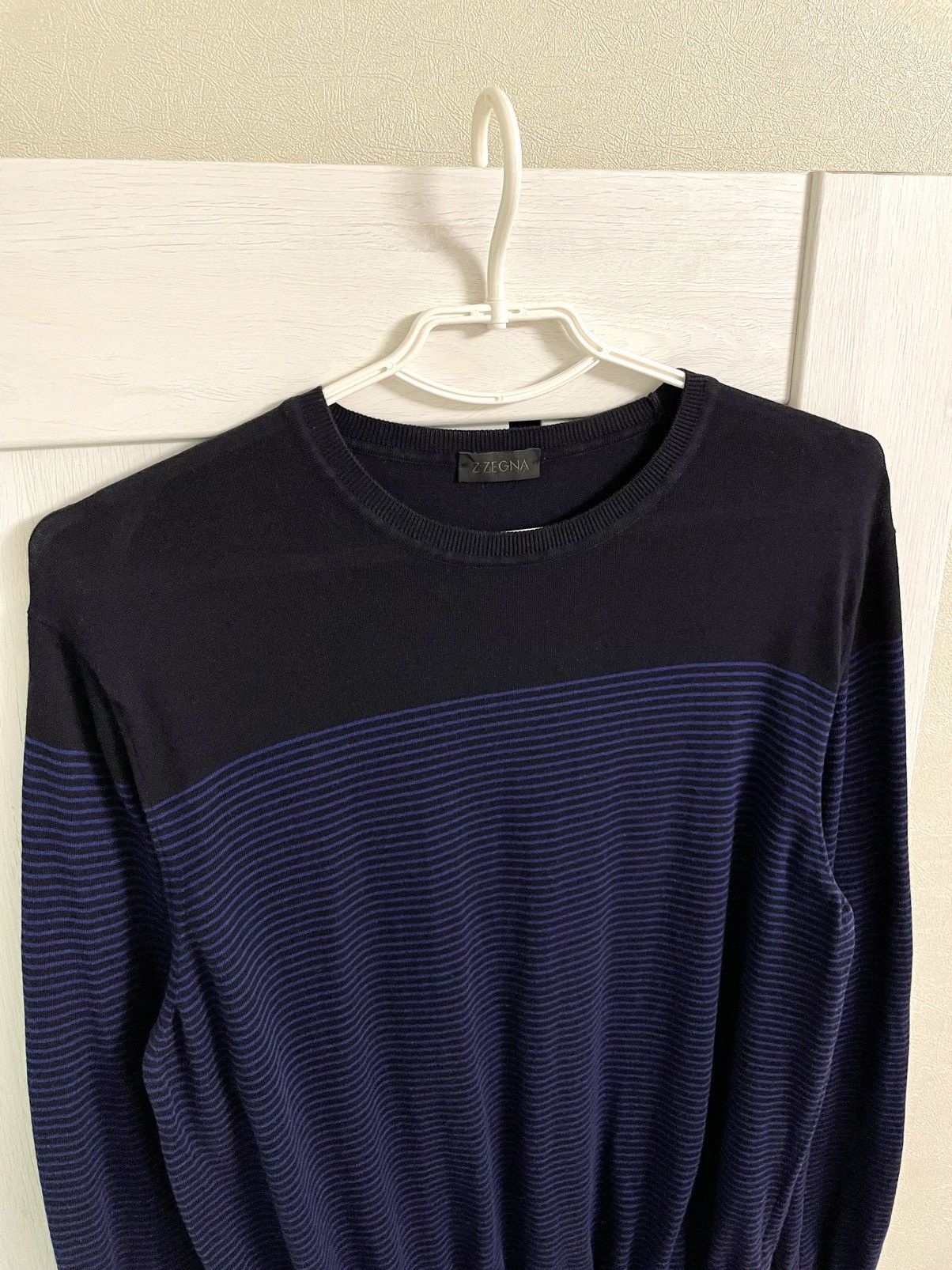 Ermenegildo Zegna Z Zegna Ermenegildo Striped Cotton Sweater Pullover Size US L / EU 52-54 / 3 - 7 Thumbnail