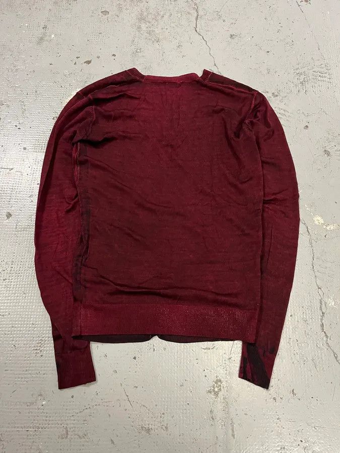 John Galliano John Galliano Floral Wool Bordeaux Cardigan Size M / US 6-8 / IT 42-44 - 8 Thumbnail