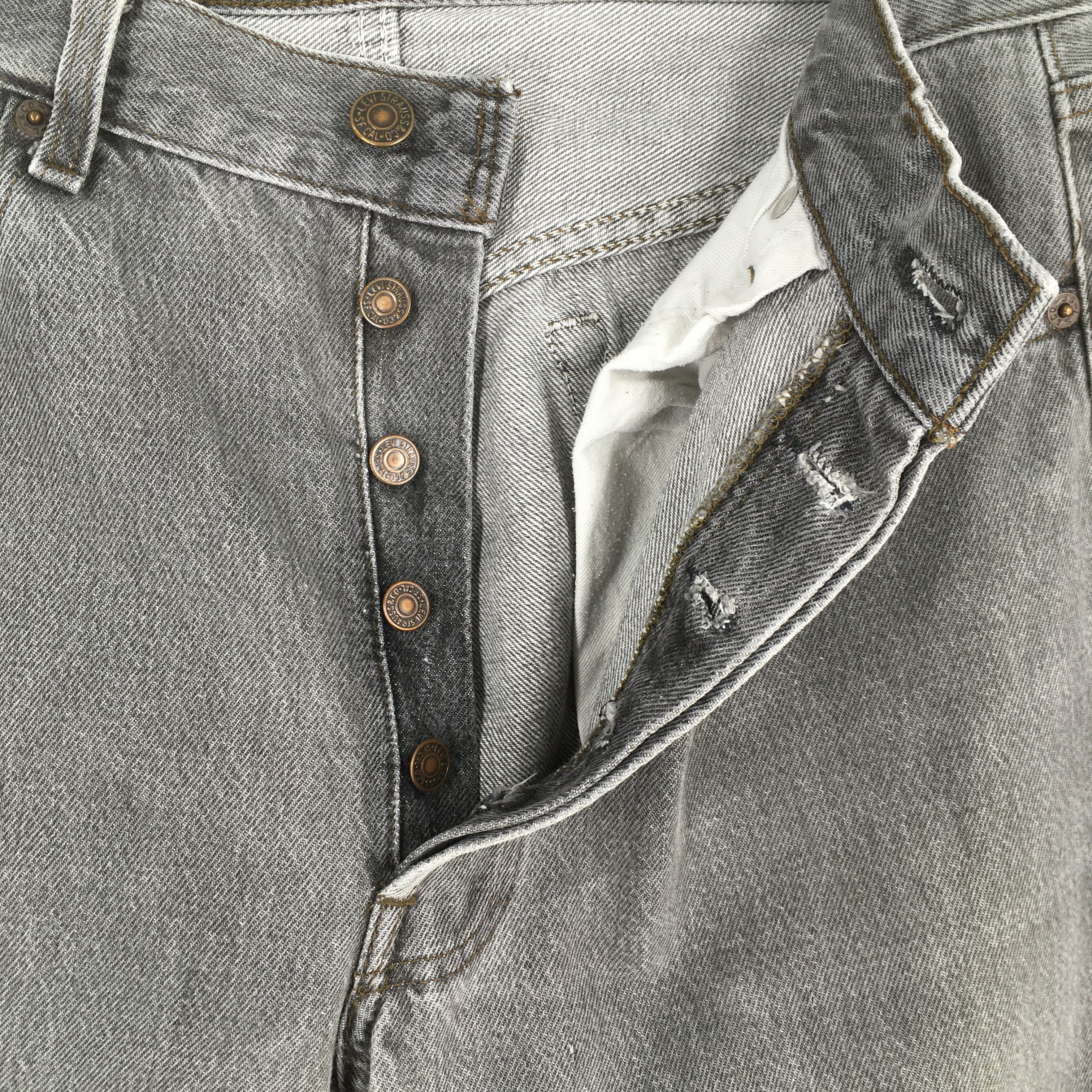Levi's Size 31x29.5 Vintage 80s Levi's 501 Faded Black Jeans S1665 Size US 31 - 6 Thumbnail
