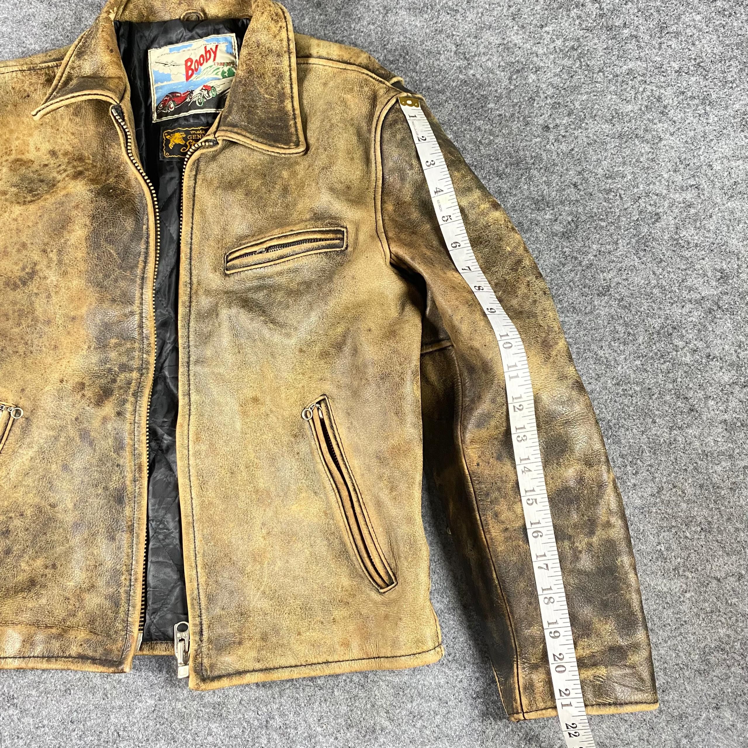 Japanese Brand Vintage 90s Booby Motorcycles Racing Leather Jacket Size US M / EU 48-50 / 2 - 7 Thumbnail