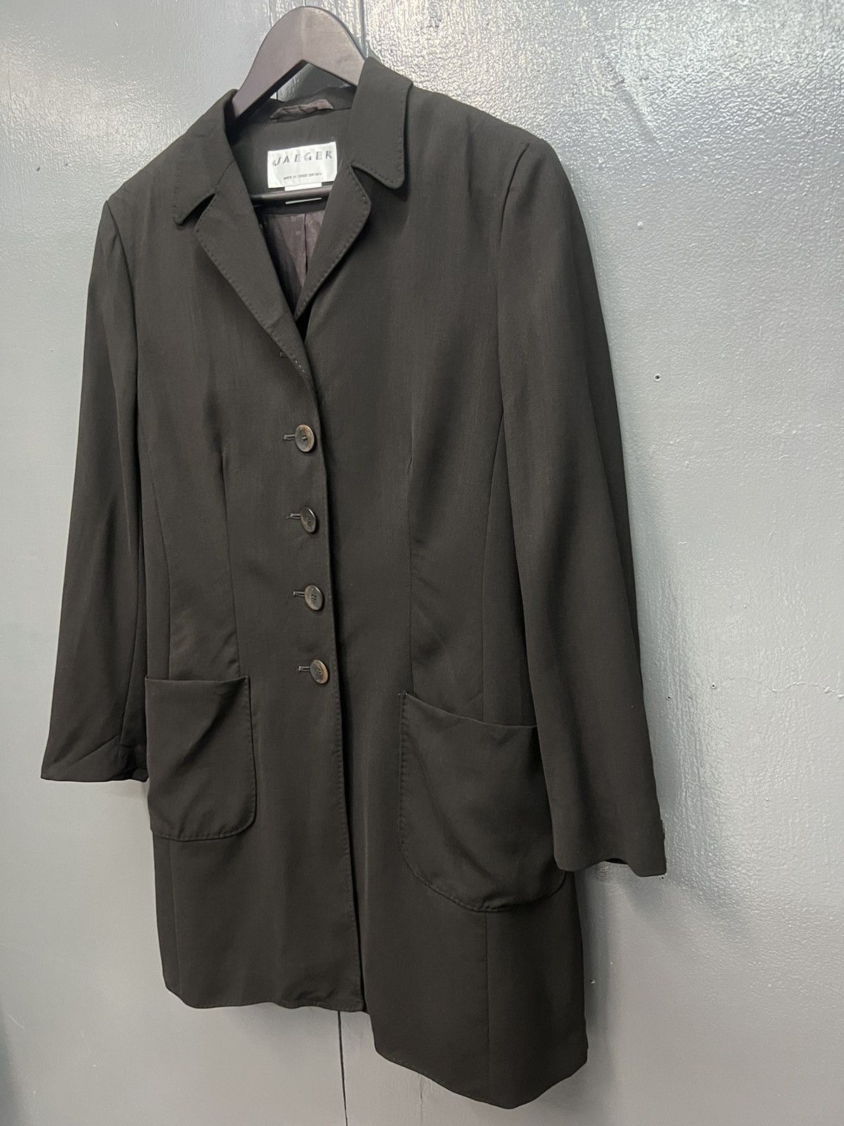 Jaeger 🔥JAEGER LONG COAT FOR WOMEN Size L / US 10 / IT 46 - 3 Thumbnail