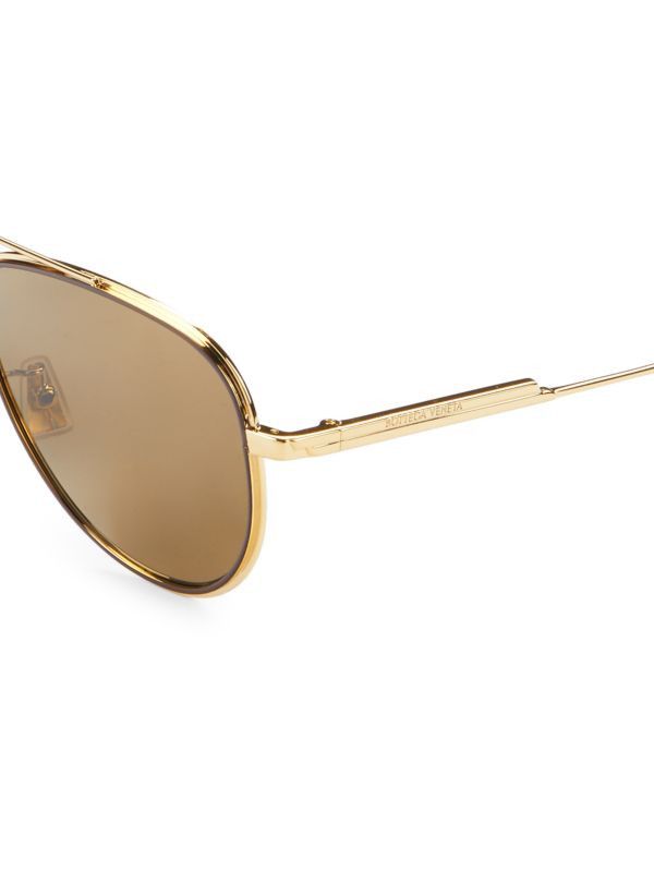 Bottega Veneta o1n1vont0924 Size: OS / Brown Frame Rim Aviator Sunglasses Size ONE SIZE - 3 Thumbnail