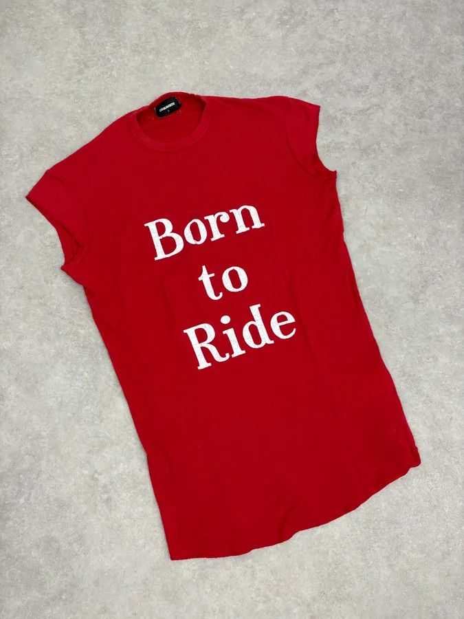 Dsquared2 AW2018 Dsquared2 Red Born To Ride T-Shirt Size US M / EU 48-50 / 2 - 4 Thumbnail