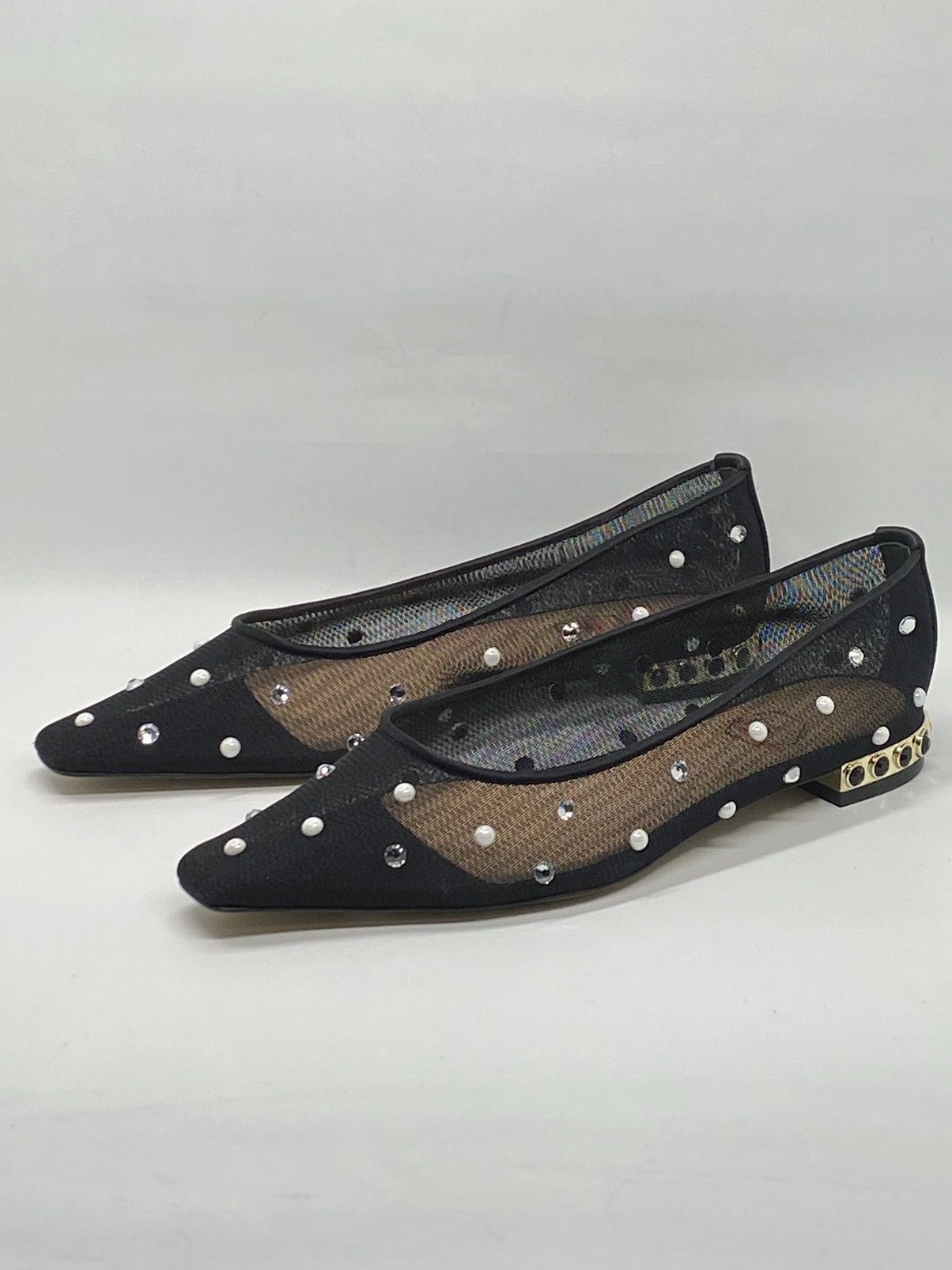 Other Nalebe Aurum Crystal-Embellished Mesh Ballet Flats size 39.5 Size US 9.5 / IT 39.5 - 4 Thumbnail
