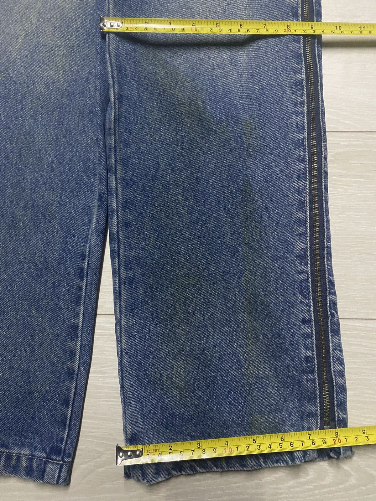 Japanese Brand Hotter Than Hell Wide Leg Zip Panel Jeans Super Statement Size US 30 / EU 46 - 16 Thumbnail