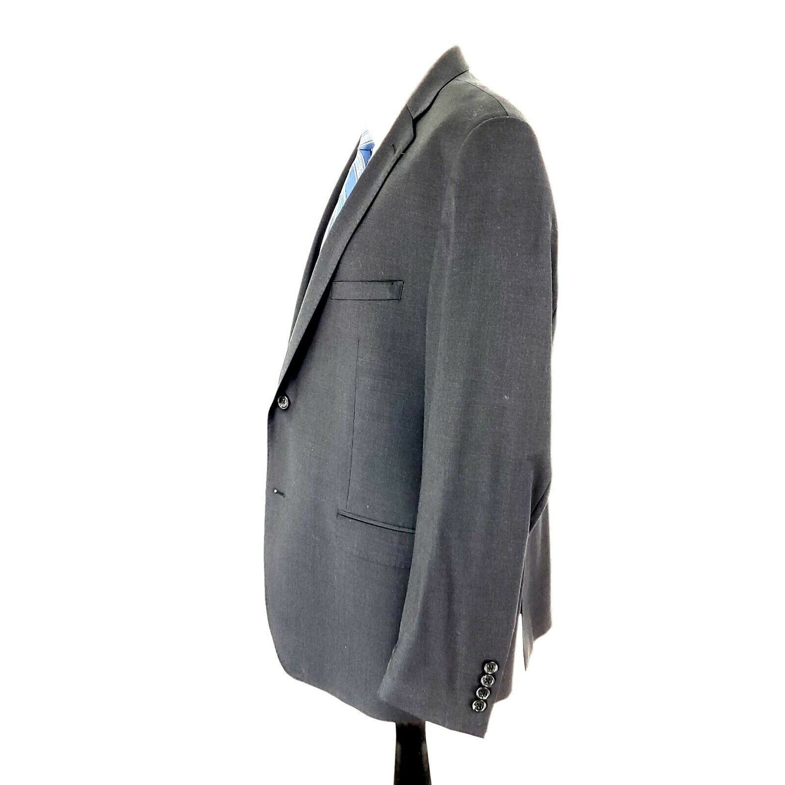 Joseph Abboud Joseph Abboud Wool 2 Button Blazer 46R Gray Slim Fit 48R Size 46R - 4 Thumbnail