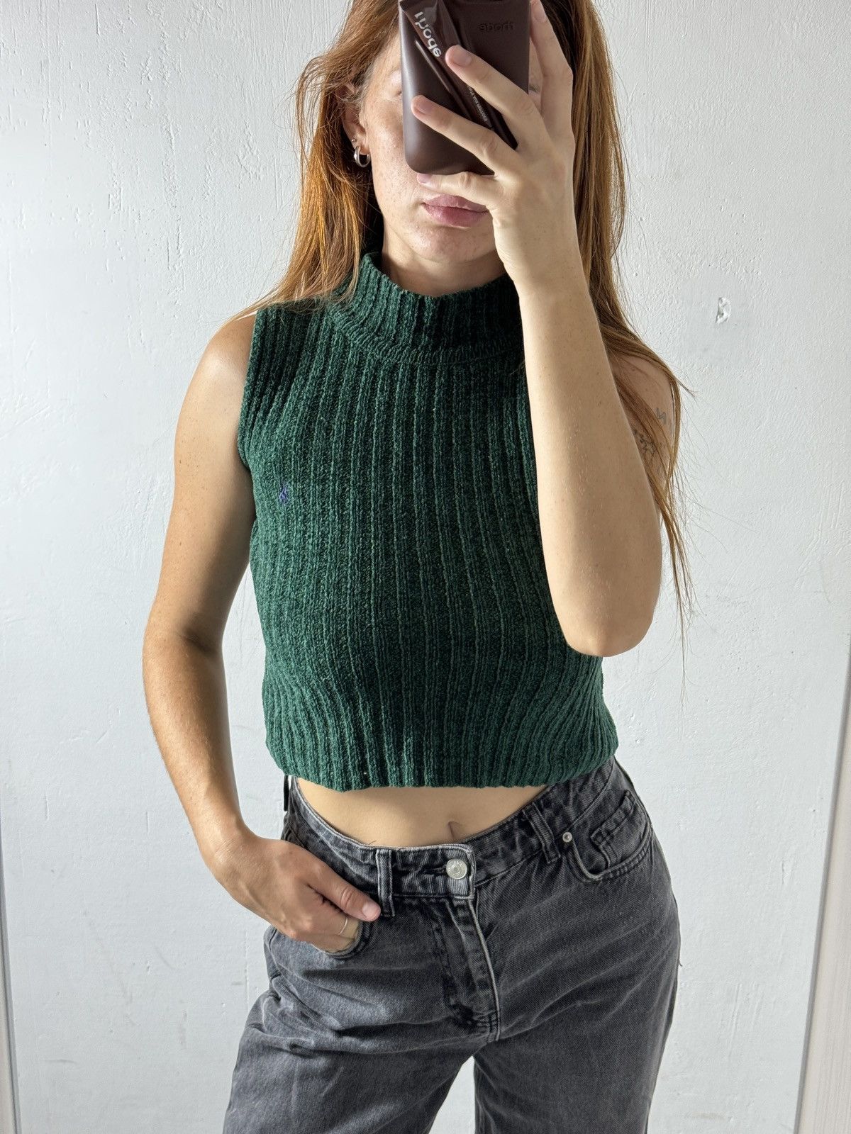 Ralph Lauren VINTAGE VELOUR 2000s RALPH LAUREN CROPPED VEST Size S / US 4 / IT 40 - 1 Thumbnail