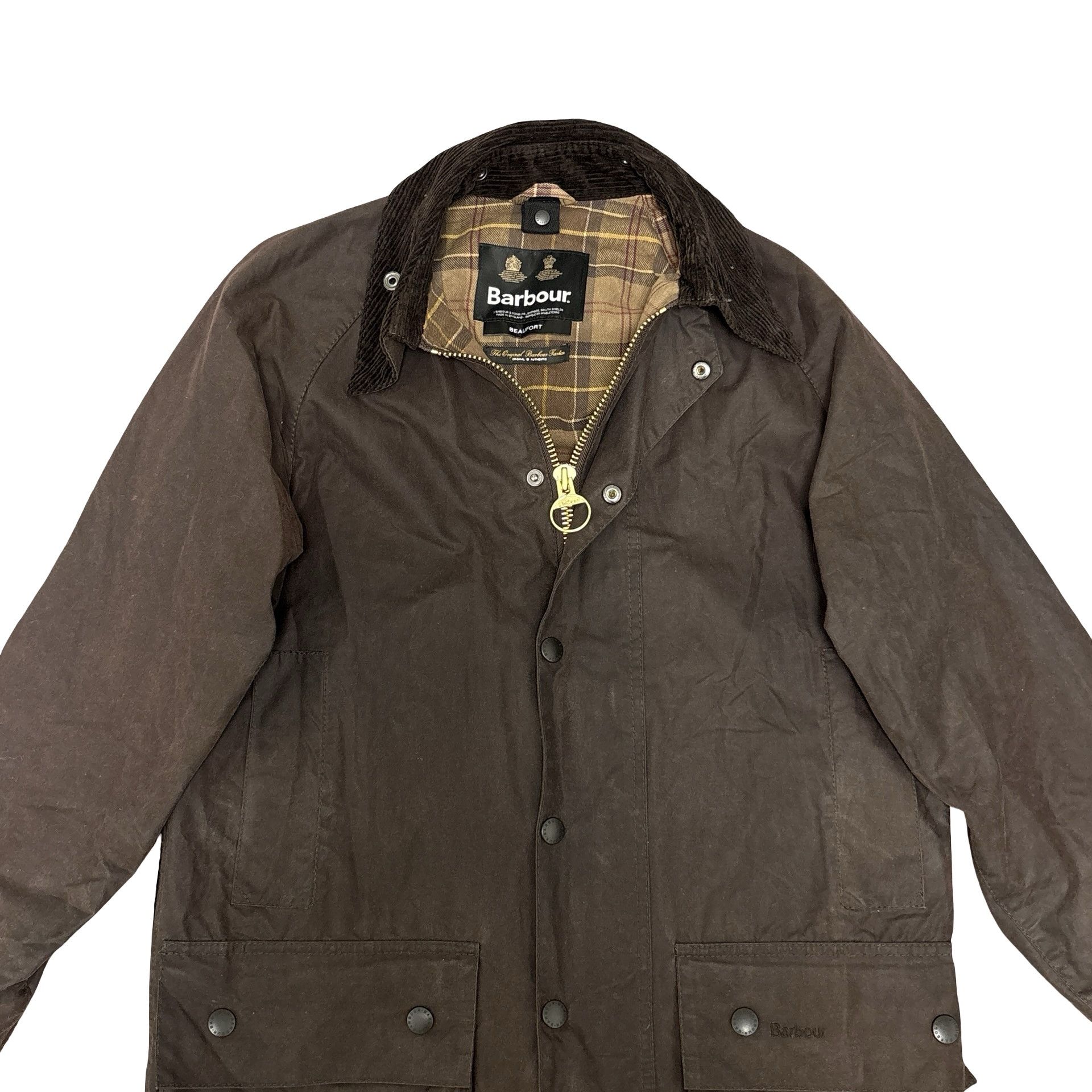 Barbour Barbour Beaufort Wax Jacket Made In England Tartan Lined Size US S / EU 44-46 / 1 - 5 Thumbnail