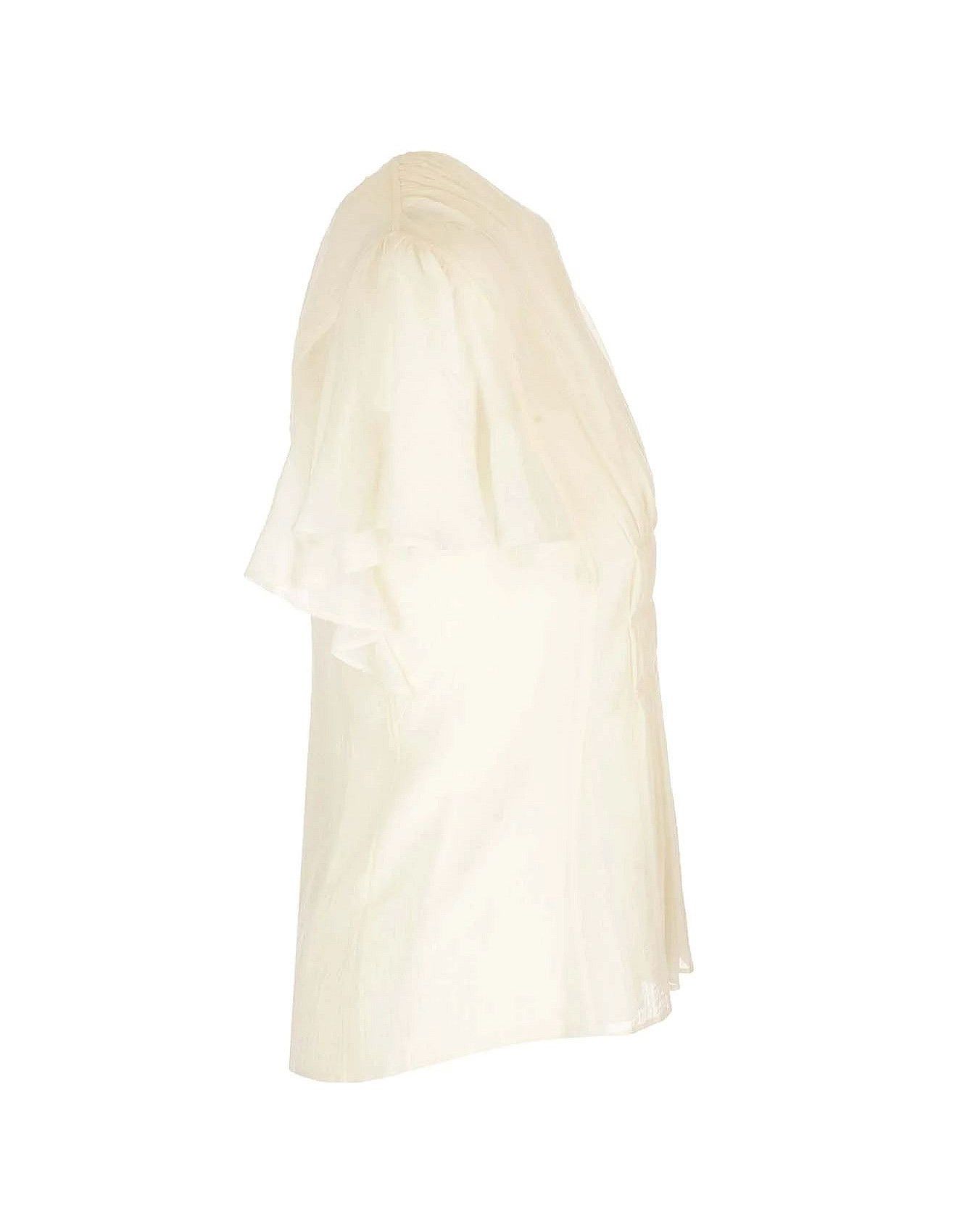 Chloe o1y0825 Silk Blouse in Cream Size M / US 6-8 / IT 42-44 - 2 Thumbnail