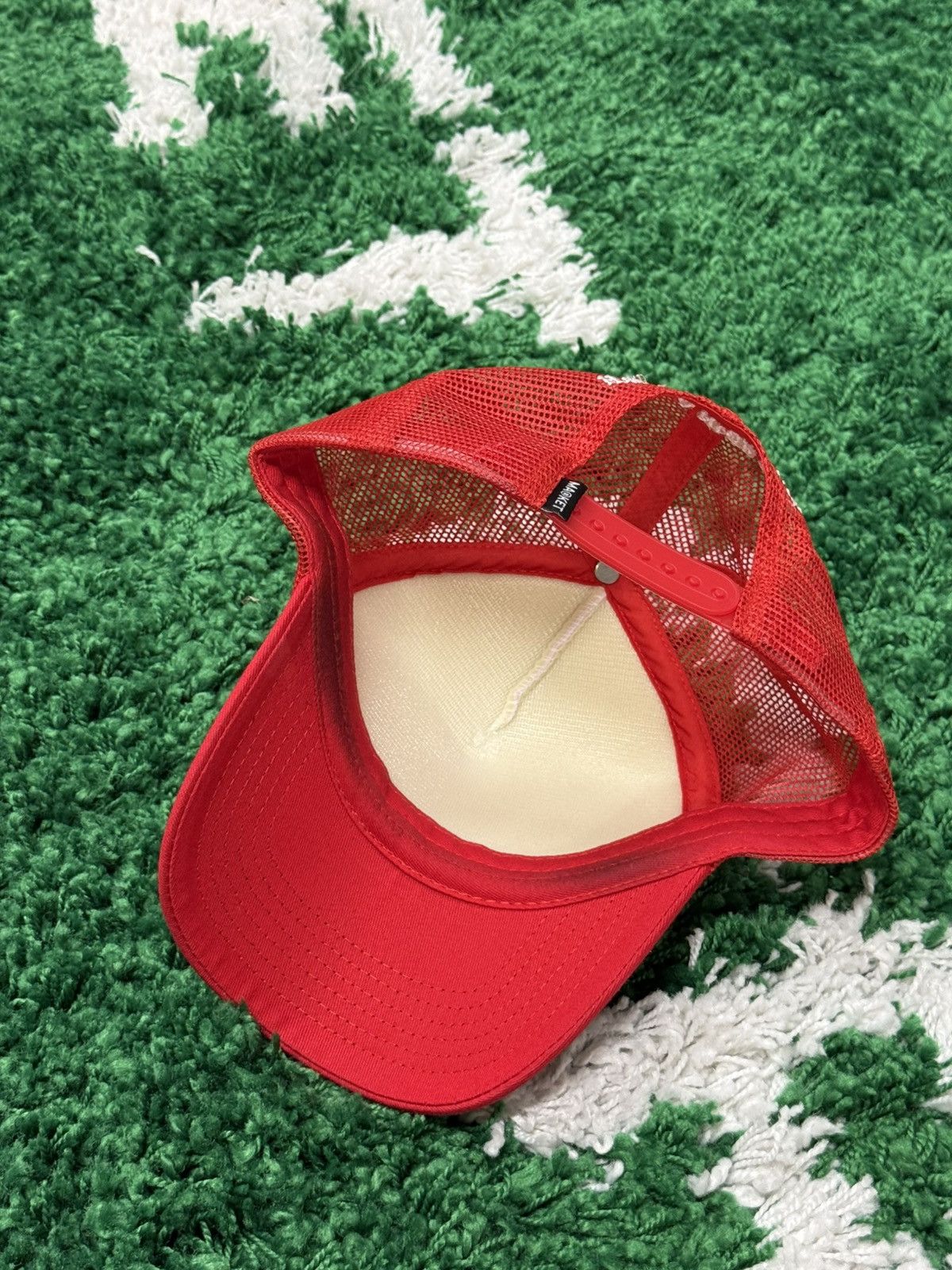 Market Chinatown Market Rhinestone B.B Trucker Hat Red White Mesh Size ONE SIZE - 3 Thumbnail