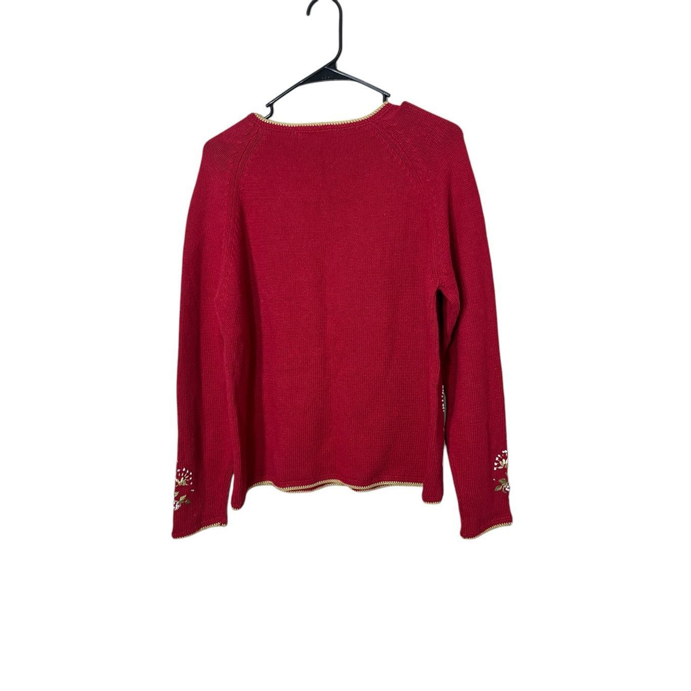 Other Vintage Heirloom Collectibles Red Embroidered Cardigan Sweater Size S Size S / US 4 / IT 40 - 7 Thumbnail