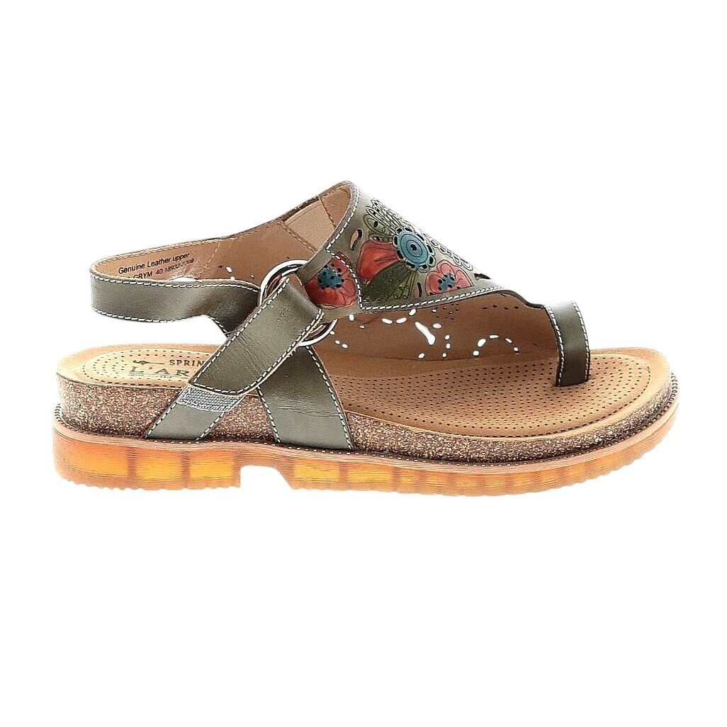 Other New L'Artiste By Spring Step Samya Toe Loop Sandal in Grey M Size US 9 / IT 39 - 3 Thumbnail