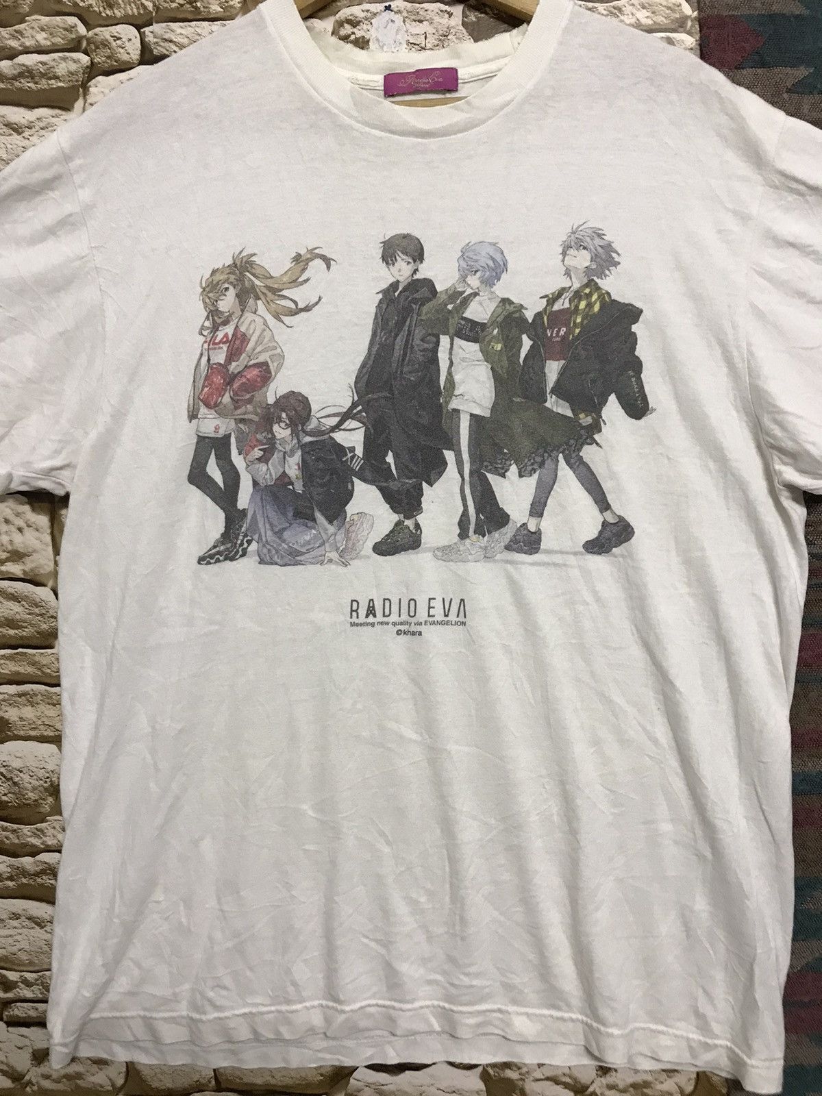 Anime × Japanese Brand Distress Evangelion Radio Eva @ Khara Anime Tshirt Size US L / EU 52-54 / 3 - 3 Thumbnail