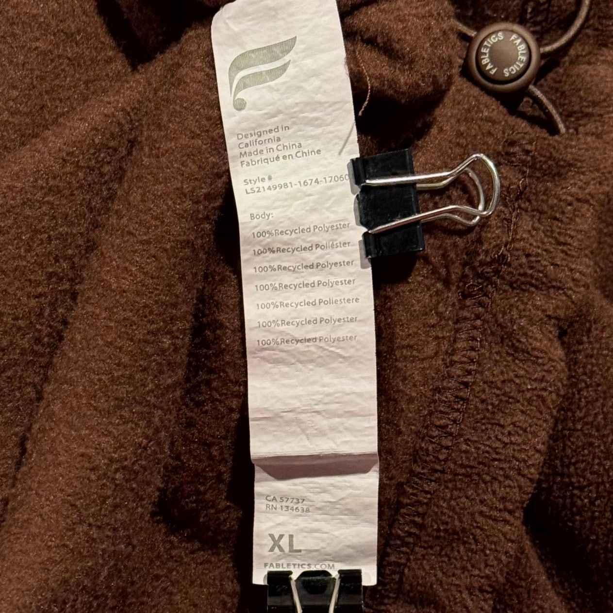Fabletics Fabletics Rayne Polar Fleece 1/4 Zip Brown XL Oversized Cozy Size XL / US 12-14 / IT 48-50 - 5 Thumbnail