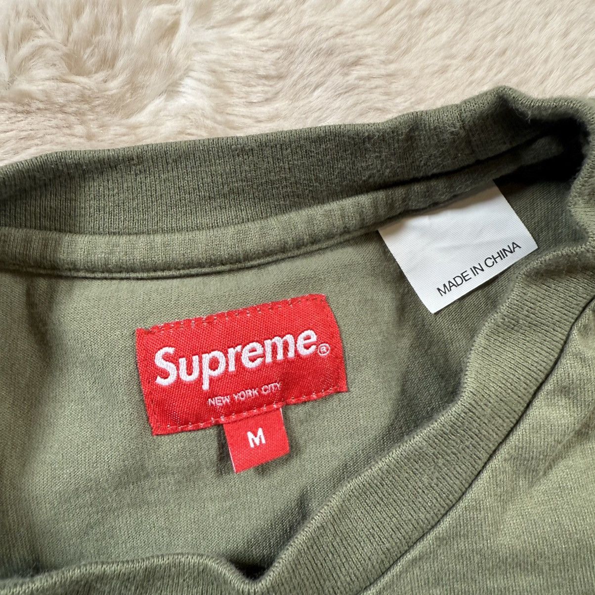 Supreme Supreme Property Label S/S T-Shirt 'Olive Green’ Sz M Size US M / EU 48-50 / 2 - 5 Thumbnail