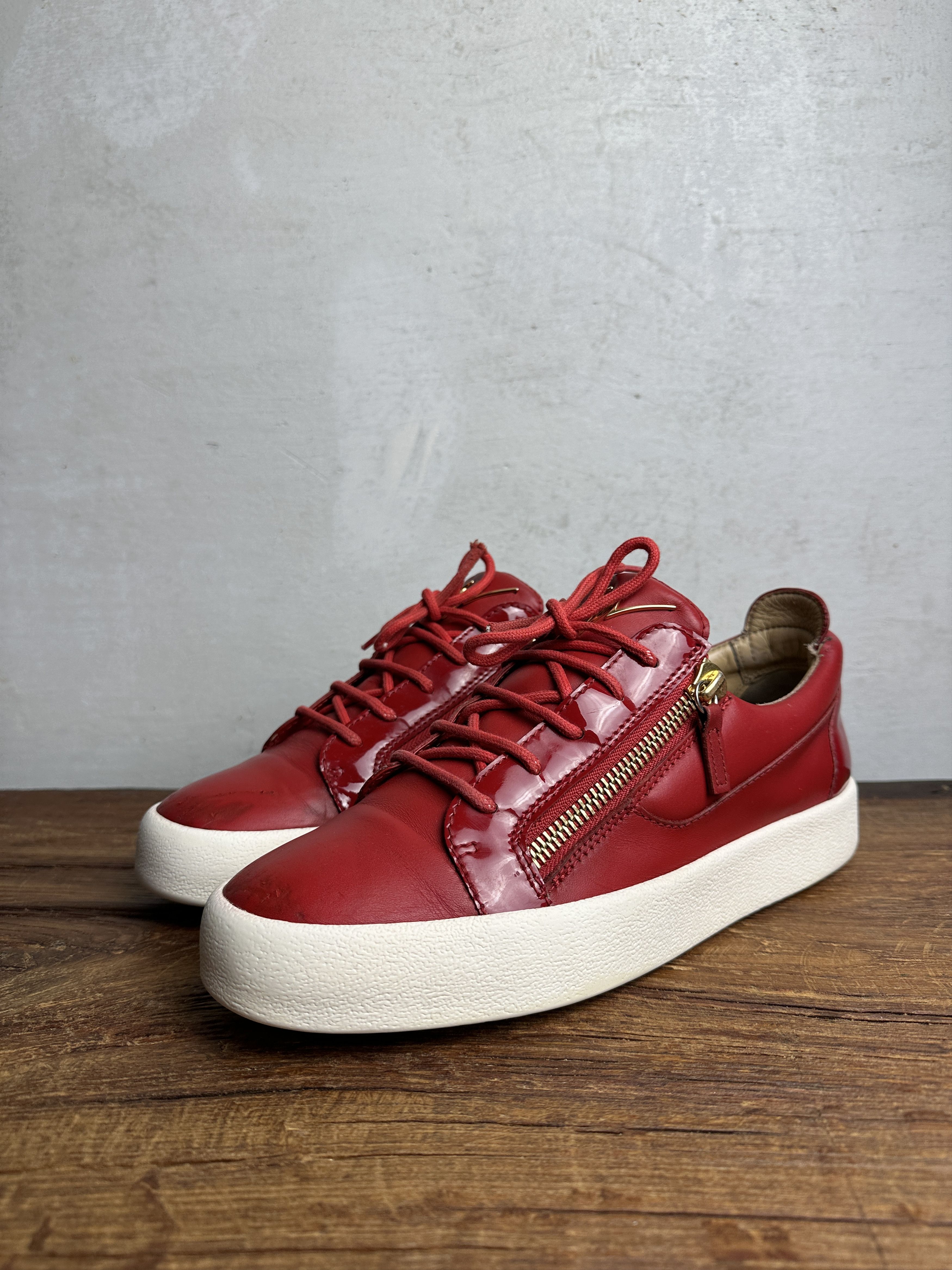 Giuseppe Zanotti Giuseppe Zanotti Red Signature Frankie Sneakers Size US 9 / EU 42 - 2 Thumbnail
