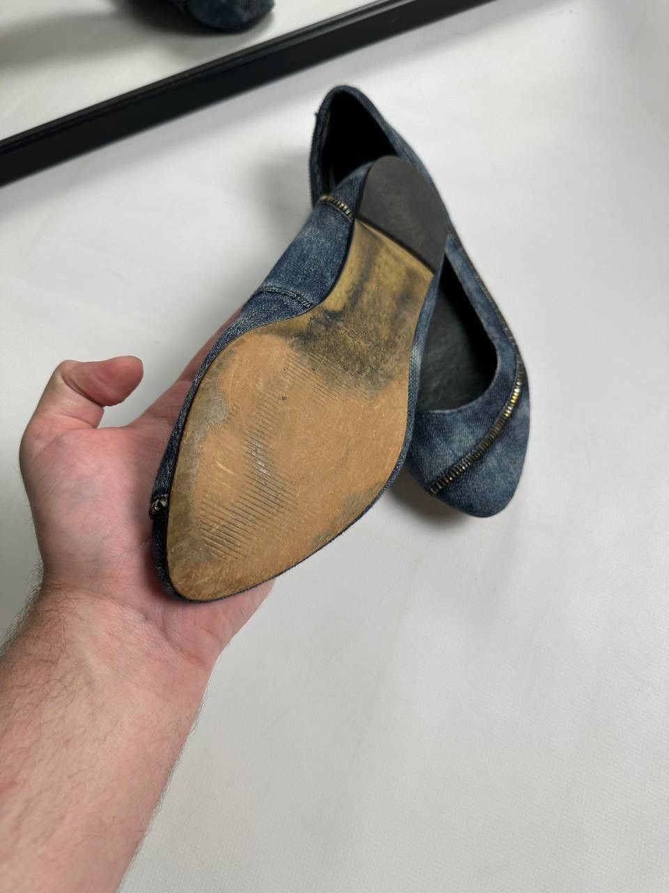 Diesel Vintage Diesel AvantGarde Denim Ballet Flats Size US 8 / IT 38 - 4 Thumbnail