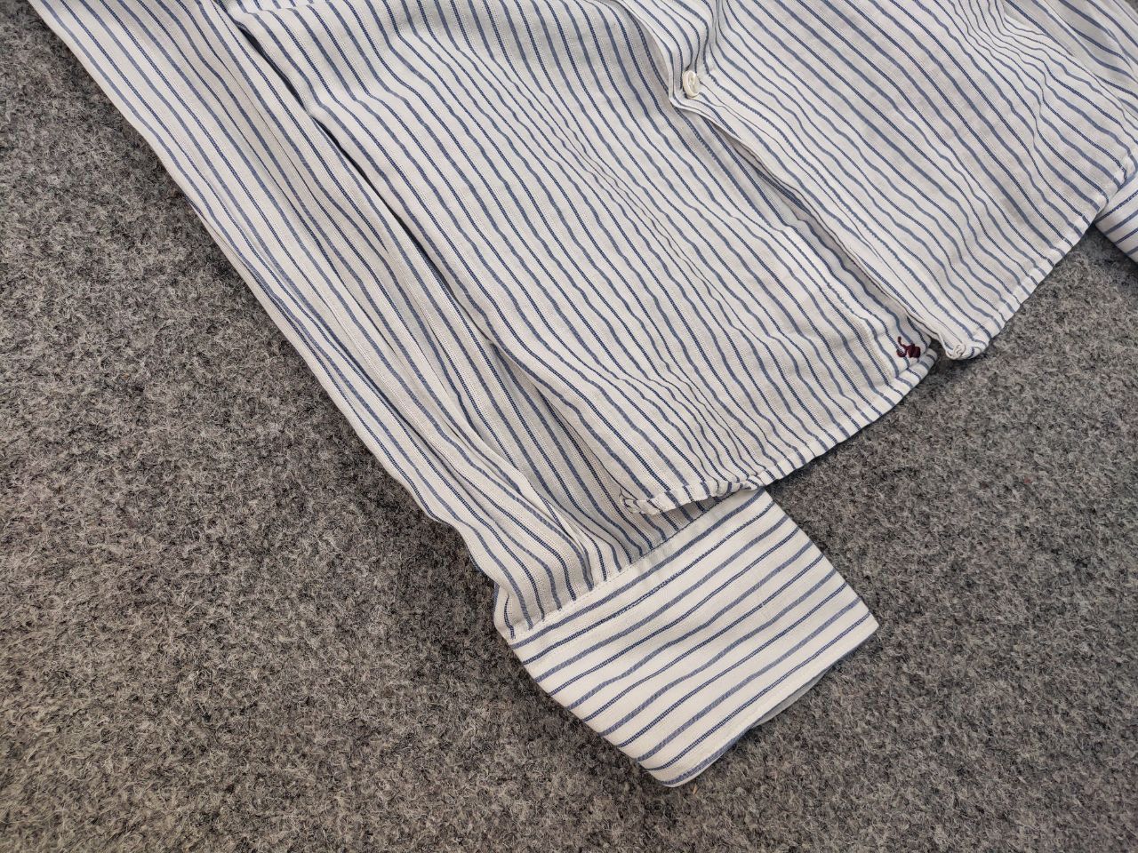 Glanshirt Glanshirt Japan Design Blue/White Striped button Shirt Size US M / EU 48-50 / 2 - 6 Thumbnail