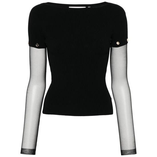 Sportmax SPORTMAX Women Tops ALCIDE 081 004 BLACK Size S / US 4 / IT 40 - 1 Thumbnail