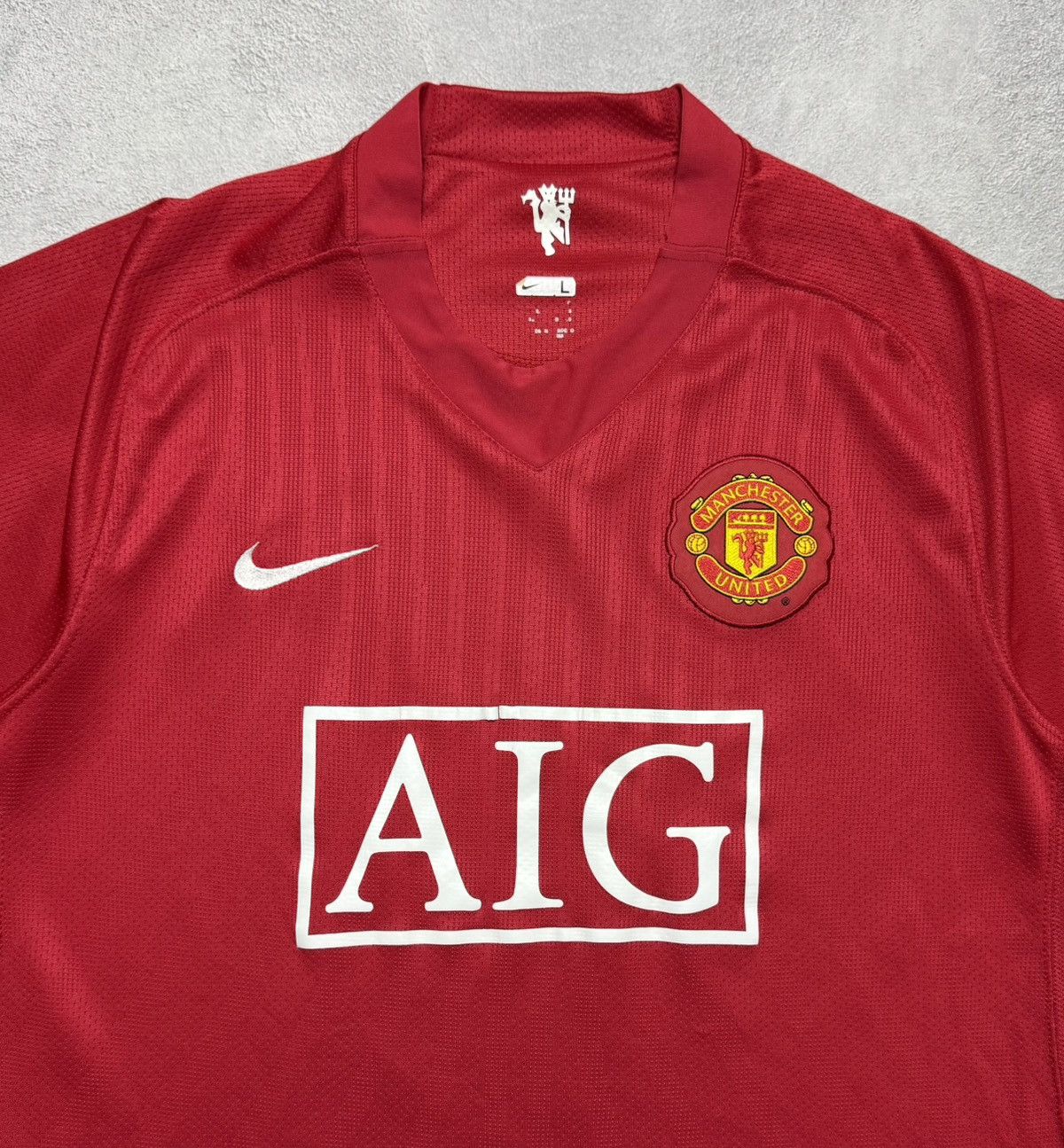 Nike Manchester United 2007 2009 Home Shirt Soccer Jersey Nike Size US L / EU 52-54 / 3 - 5 Thumbnail