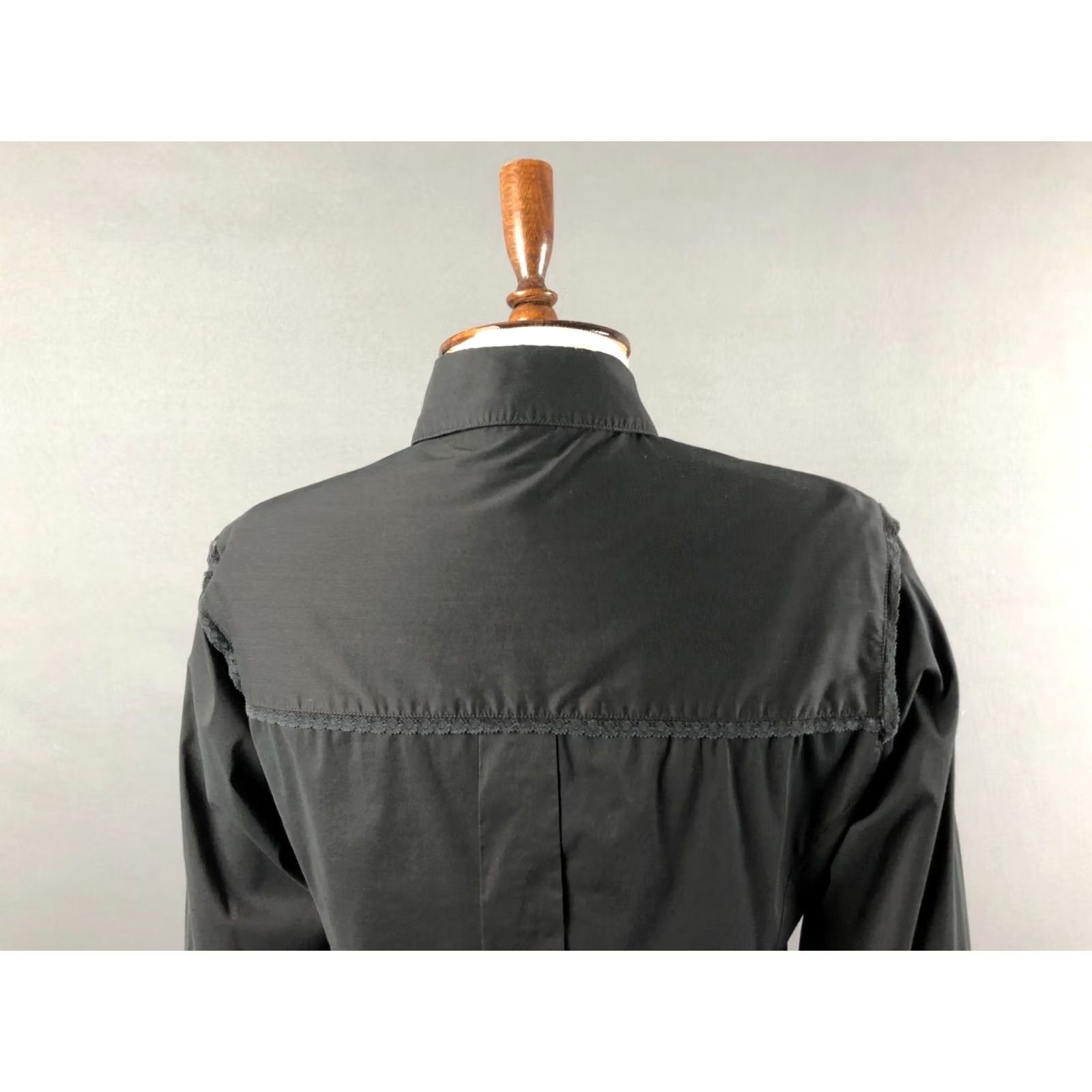 Dolce & Gabbana Dolce&Gabbana Women's Blouse Shirt Black Cotton Blend Size 30 Size 4XL / US 24-26 - 4 Thumbnail