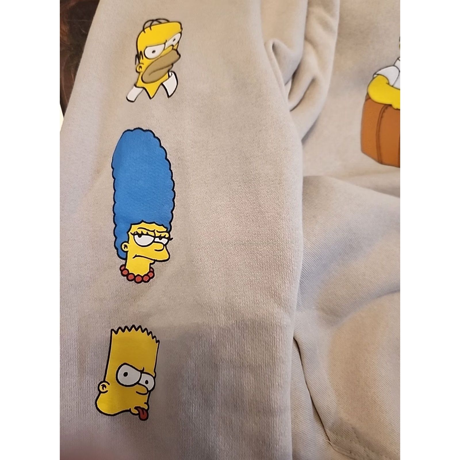 H&M H&M The Simpsons Hoodie Sweatshirt Adult Small Beige Pullover Cartoon Graphic Print Unisex Size US S / EU 44-46 / 1 - 5 Thumbnail