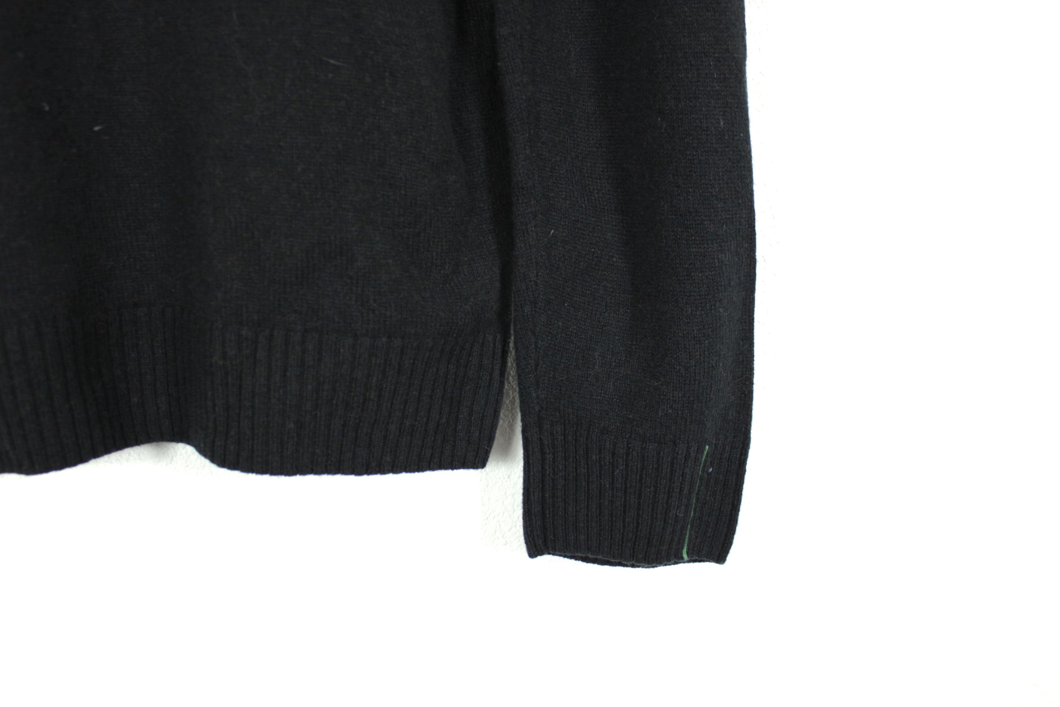 Lacoste × Vintage Vintage Lacoste Croc Logo Black Wool Sweater L Size US L / EU 52-54 / 3 - 5 Thumbnail
