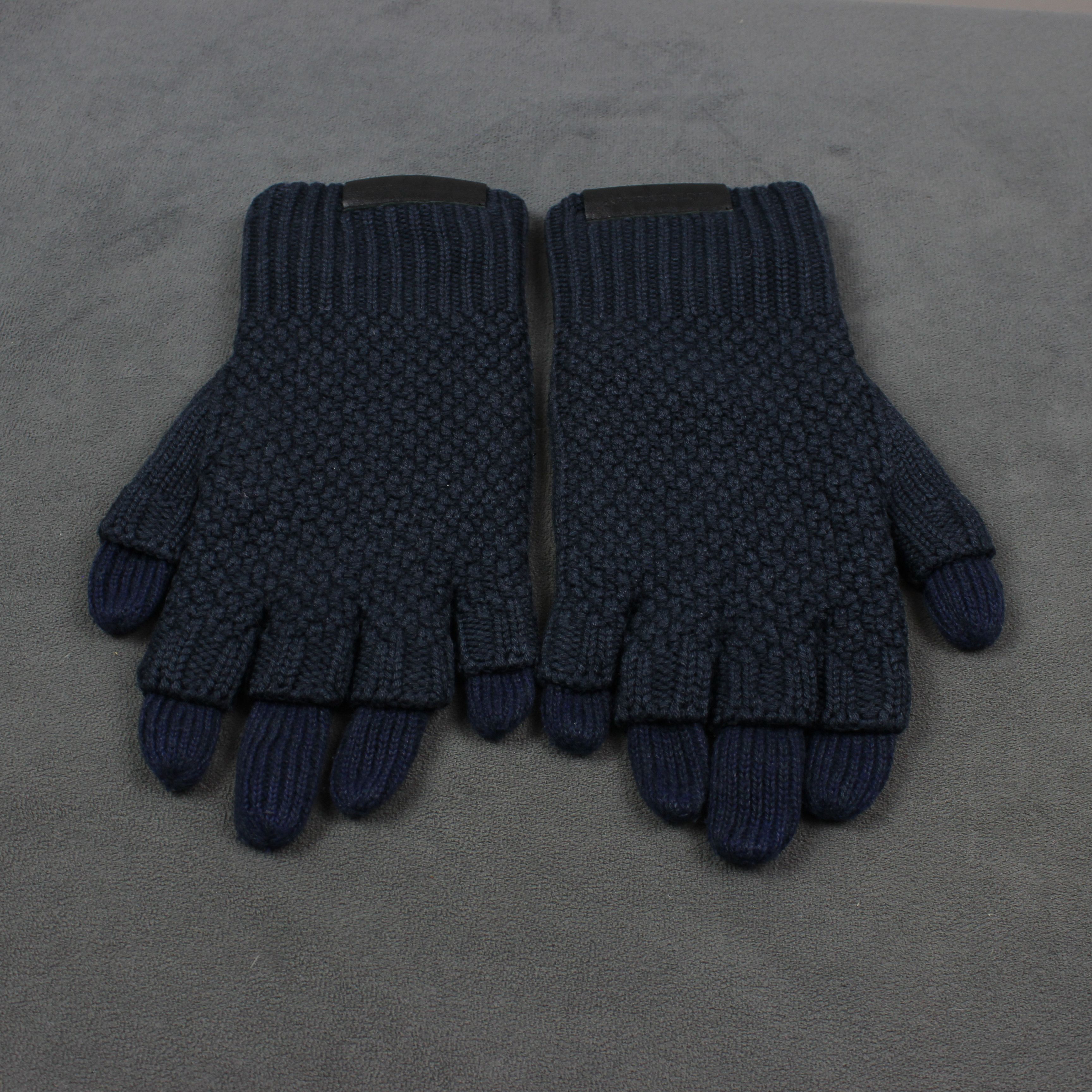 Burberry Burberry gloves cashmere wool pure blue Size ONE SIZE - 2 Thumbnail