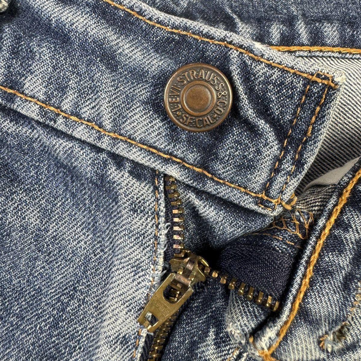 If Six Was Nine × Levi's × Vintage 💥Vintage 90s Levis 609 Orange Tab Distressed Ripped Jean Size US 31 - 7 Thumbnail