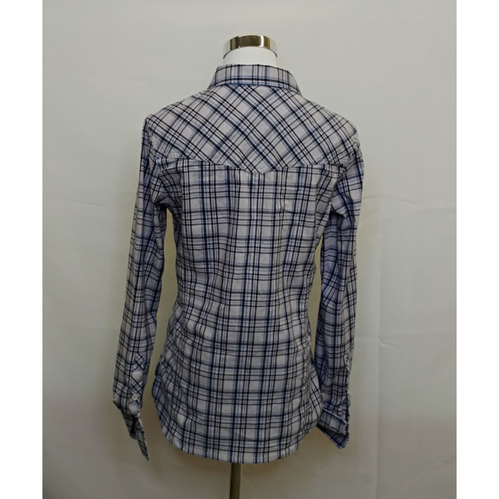 Stio Stio Collared Shirt Women's M Purple/Blue Plaid Casual Size M / US 6-8 / IT 42-44 - 3 Thumbnail