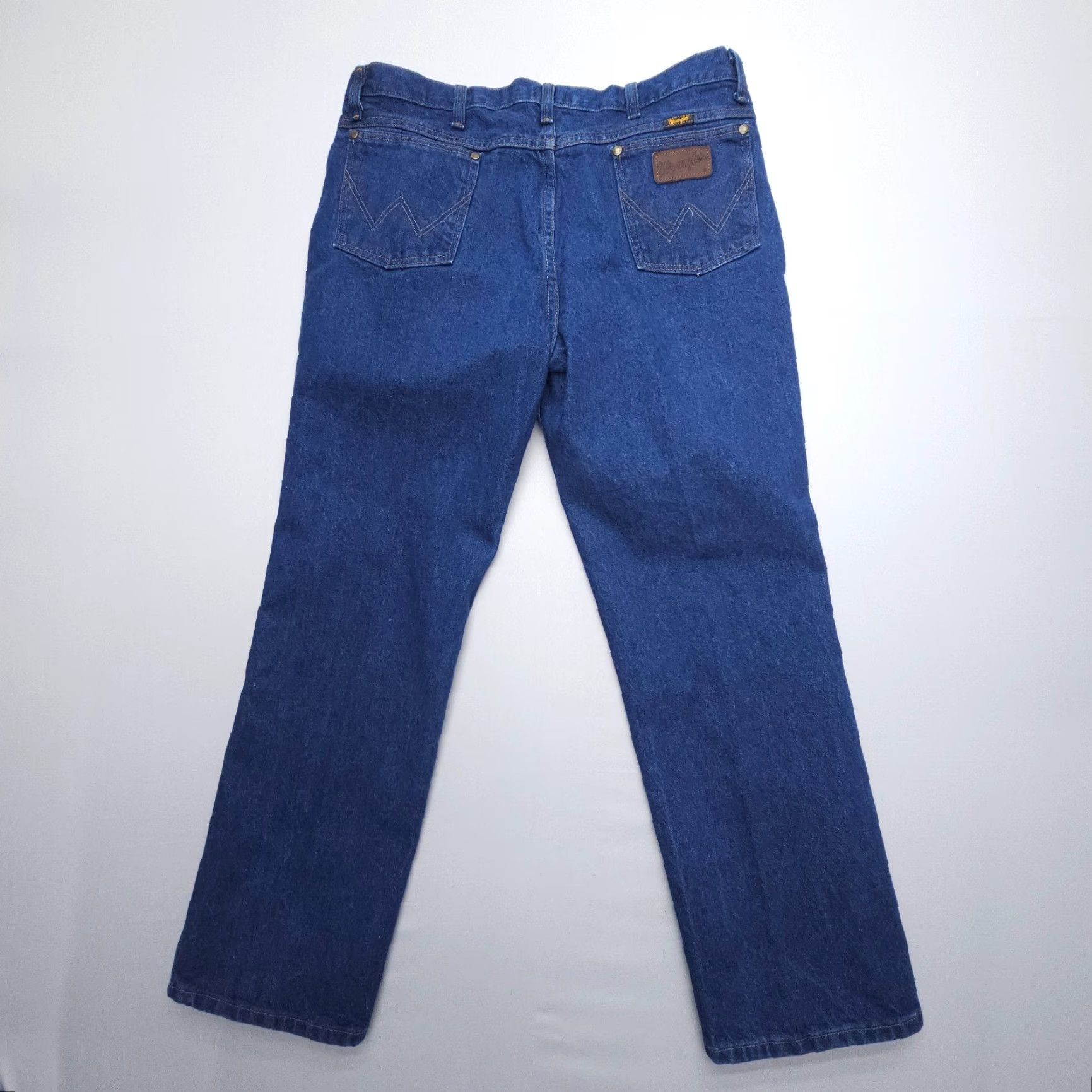Wrangler Wrangler Cowboy Cut Premium Performance Slim Fit Jeans Mens 36 x 30 Blue Heavy Denim 5-Pocket USA Theme Cowboy Size US 36 / EU 52 - 2 Thumbnail