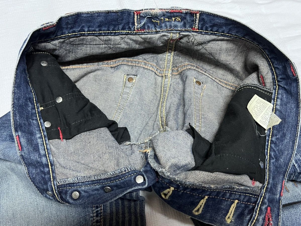 Mizra Jeans Kyoto 🔥Hot Drops🔥Mizra Kyoto Sashiko Distress Jeans Size US 32 / EU 48 - 7 Thumbnail